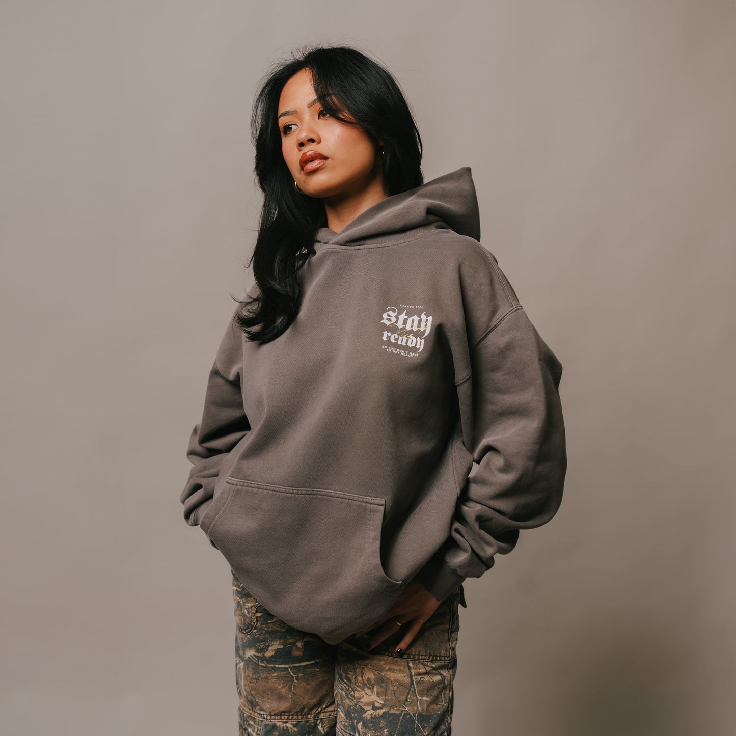 Stay Ready Hoodie (FADED GREY)