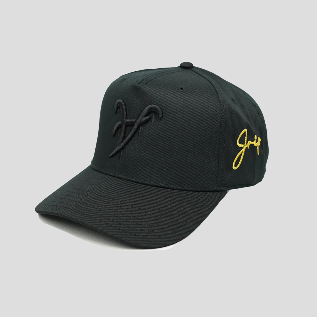 ATL Dripping Snapback Hat (BLACK/BLACK)