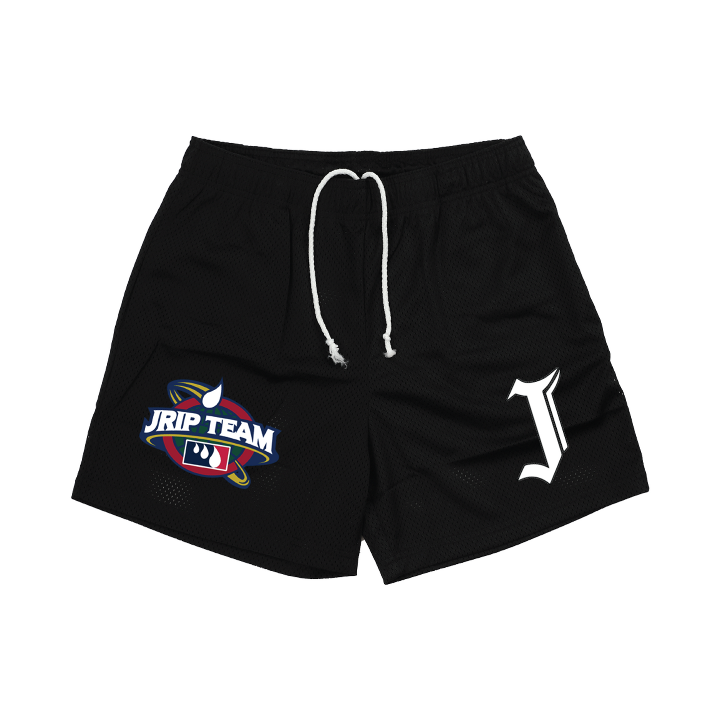J LOGO MESH SHORTS (BLACK)