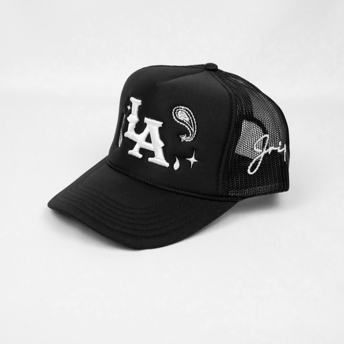 LA Paisley Trucker Hat (BLACK)
