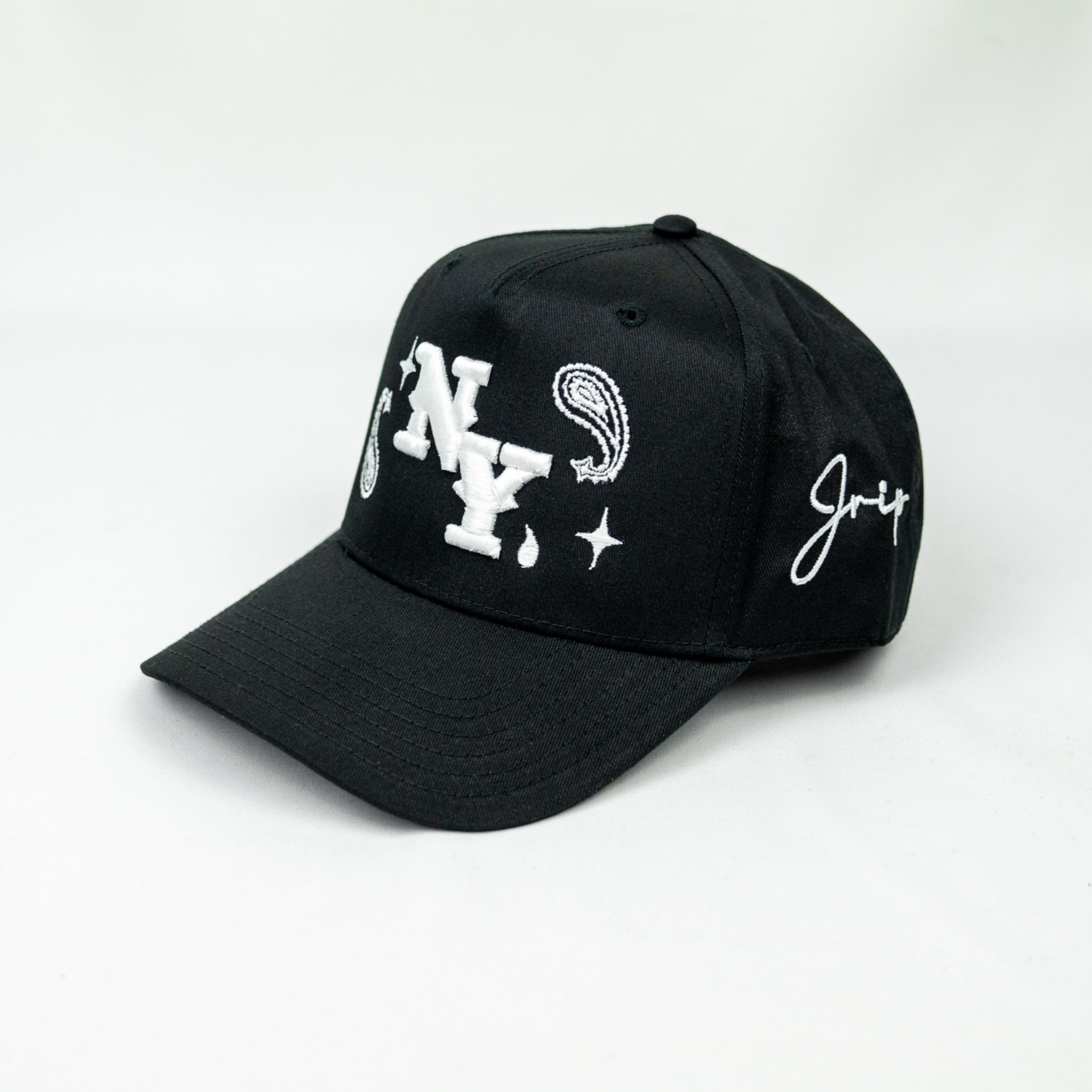 NY Paisley Snapback Hat (BLACK)