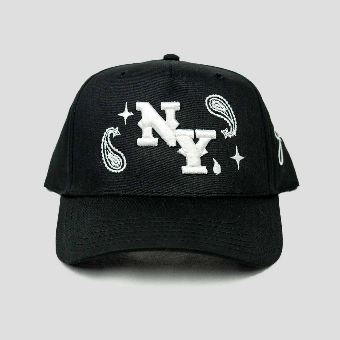 NY Paisley Snapback Hat (BLACK)