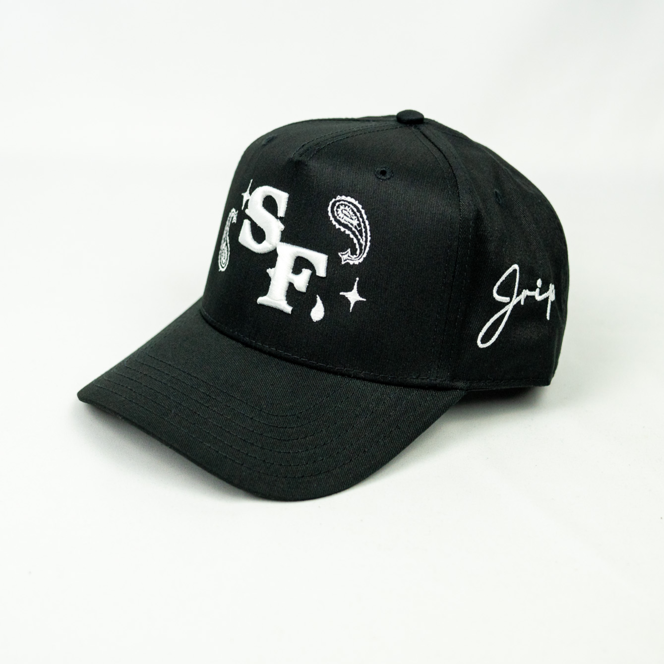 SF Paisley Snapback Hat (BLACK)