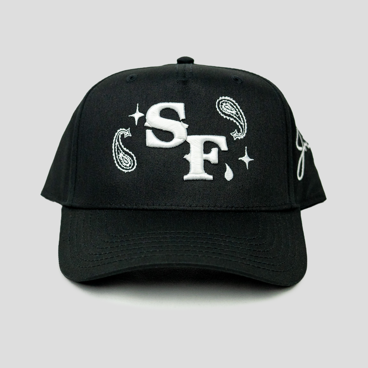 SF Paisley Snapback Hat (BLACK)