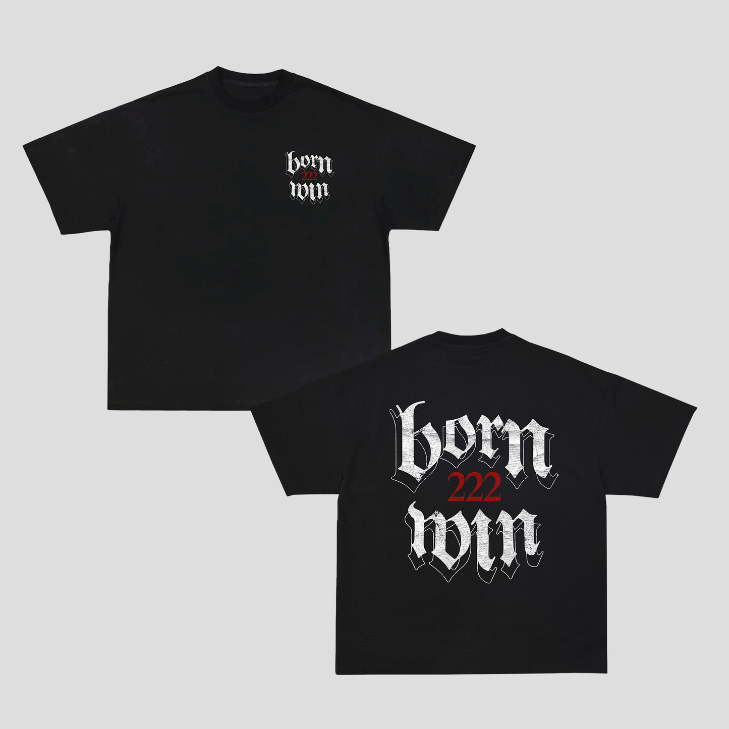 Born222Win V2 Tee (BLACK)