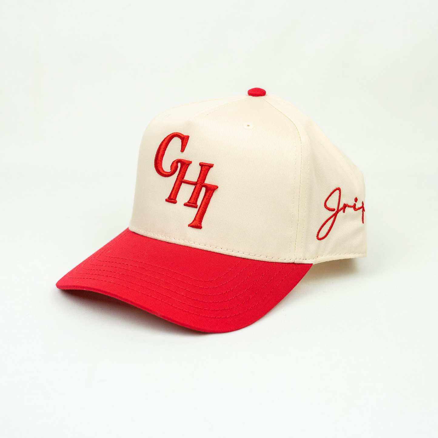 CHI-Town Snapback Hat (CREAM/RED)