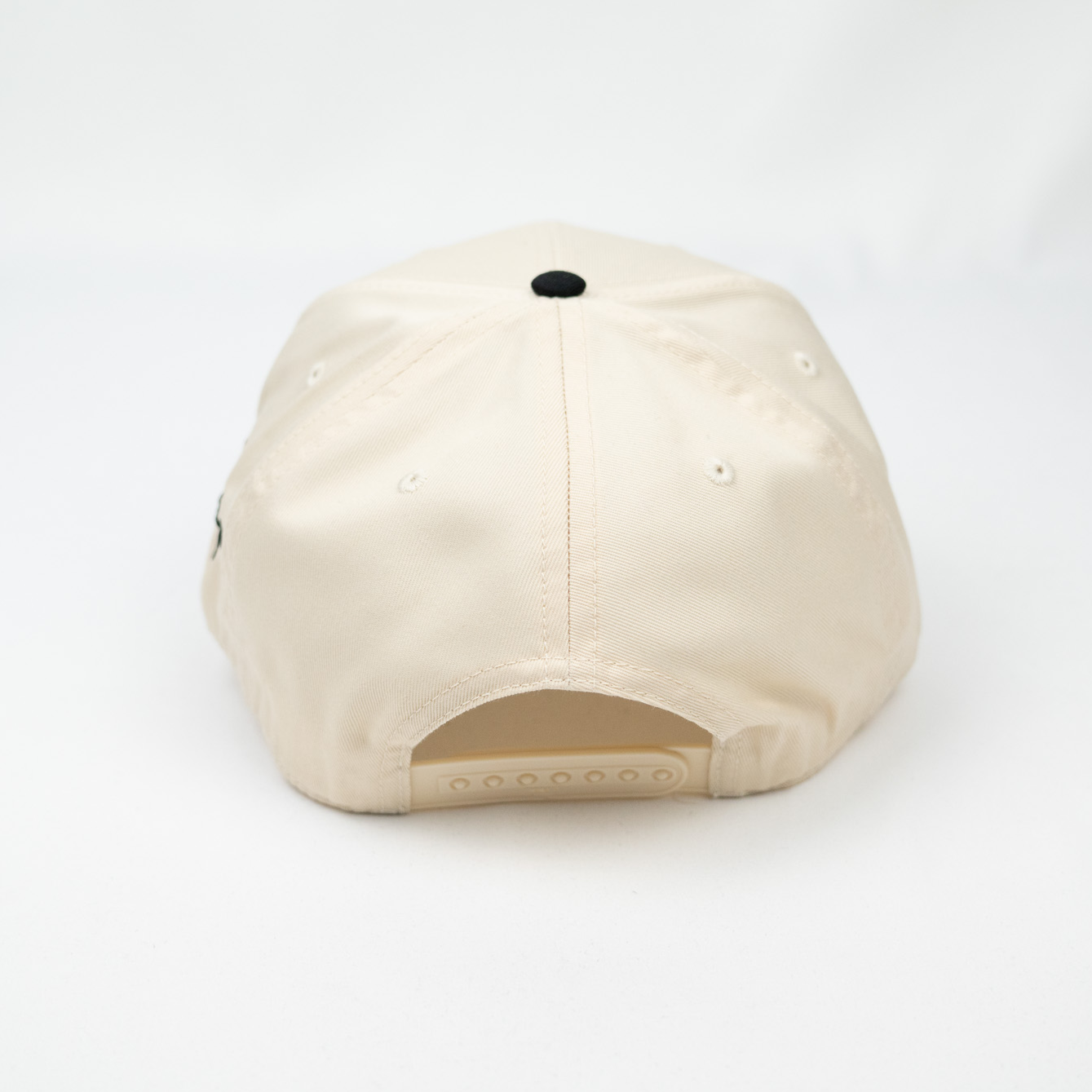Nothing Great Happens Rushed Snapback Hat (CREAM/BLACK)