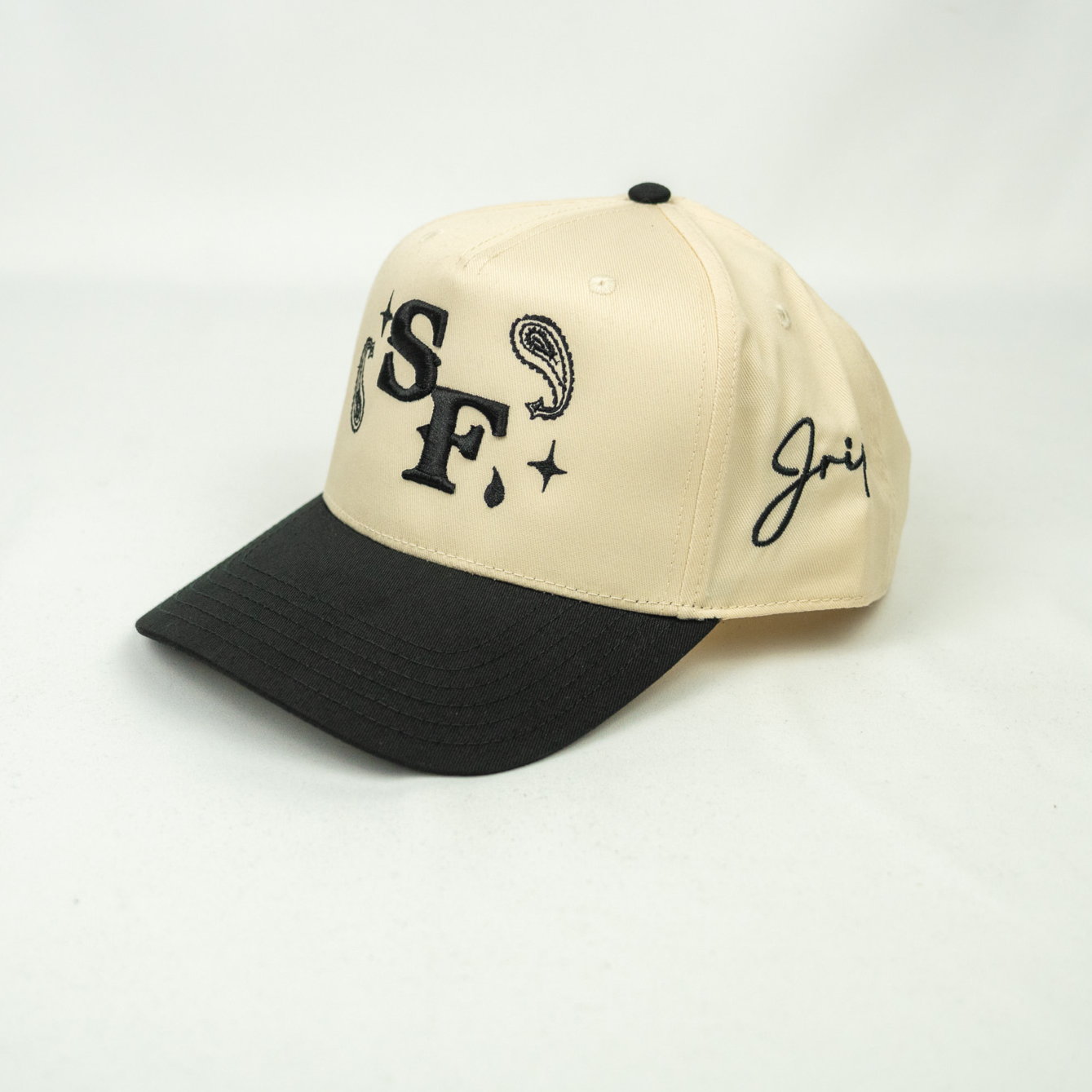 SF Paisley Snapback Hat (CREAM/BLACK)