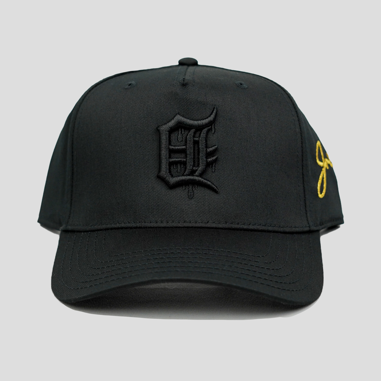 D-Town Dripping Snapback Hat (BLACK/BLACK)