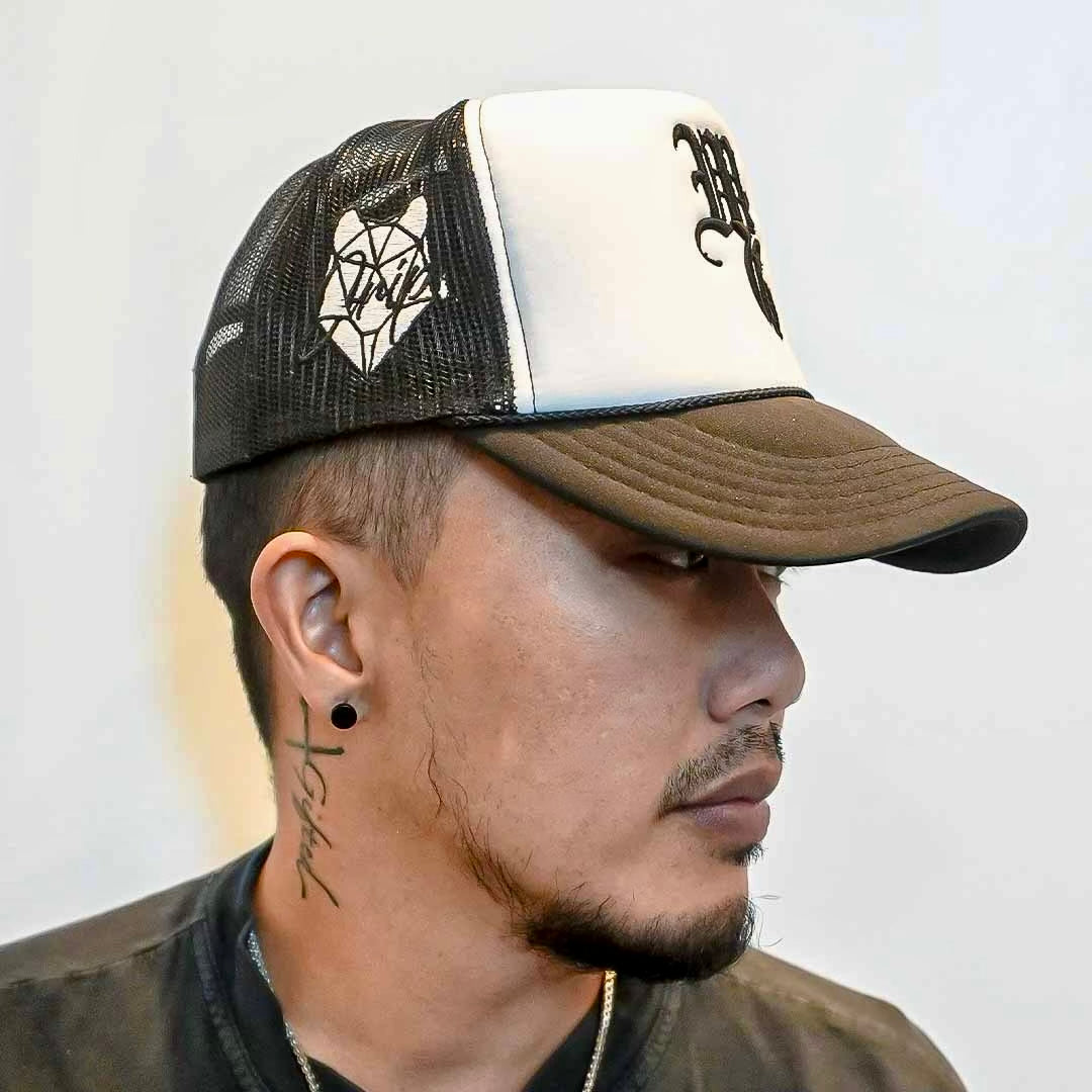 JRIP x Wolfgang Trucker Hat (WHITE/BLACK)