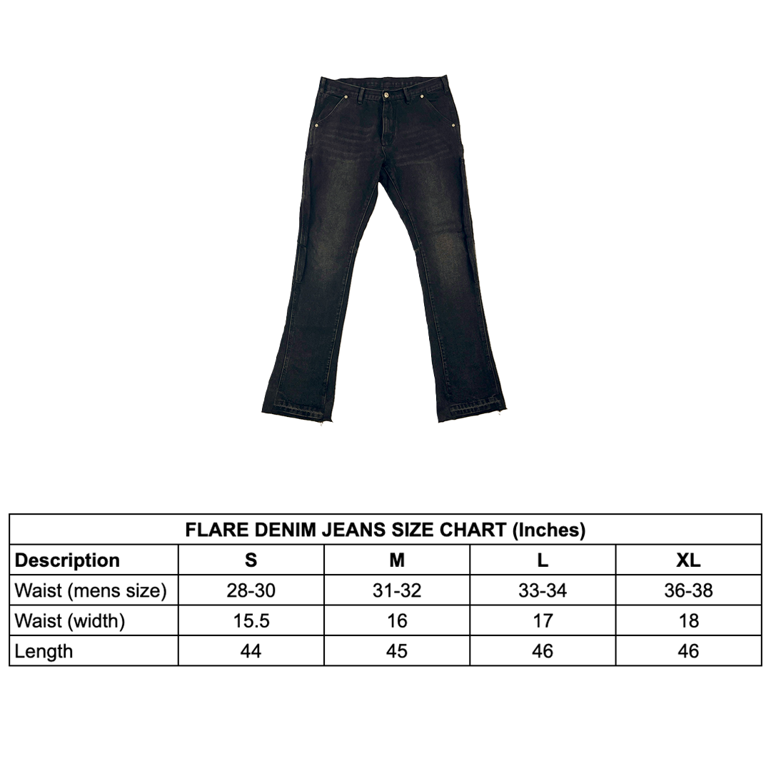 Jrip Flare Denim Jeans (BLACK)
