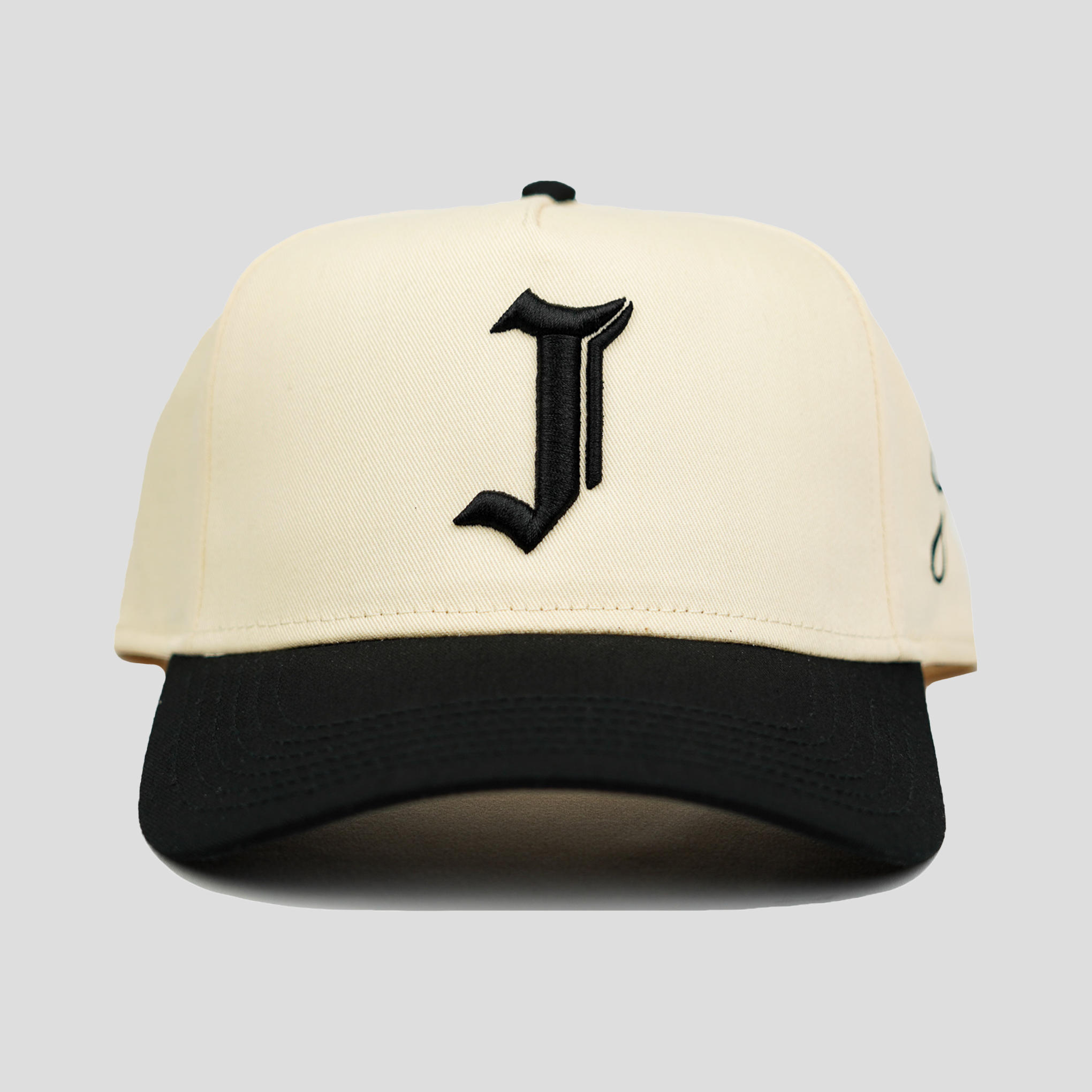 J Signature Snapback Hat (CREAM/BLACK) – JRIP LA