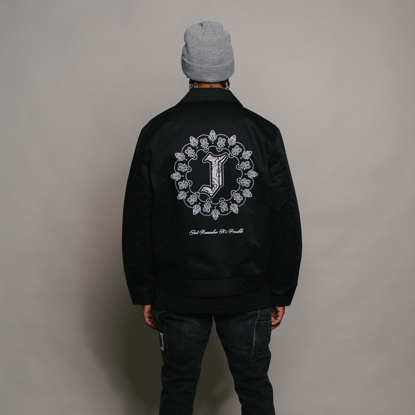 J Paisley Work Jacket (BLACK)