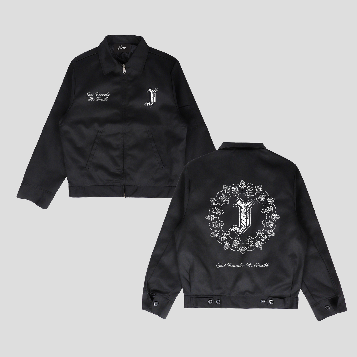 J Paisley Work Jacket (BLACK)