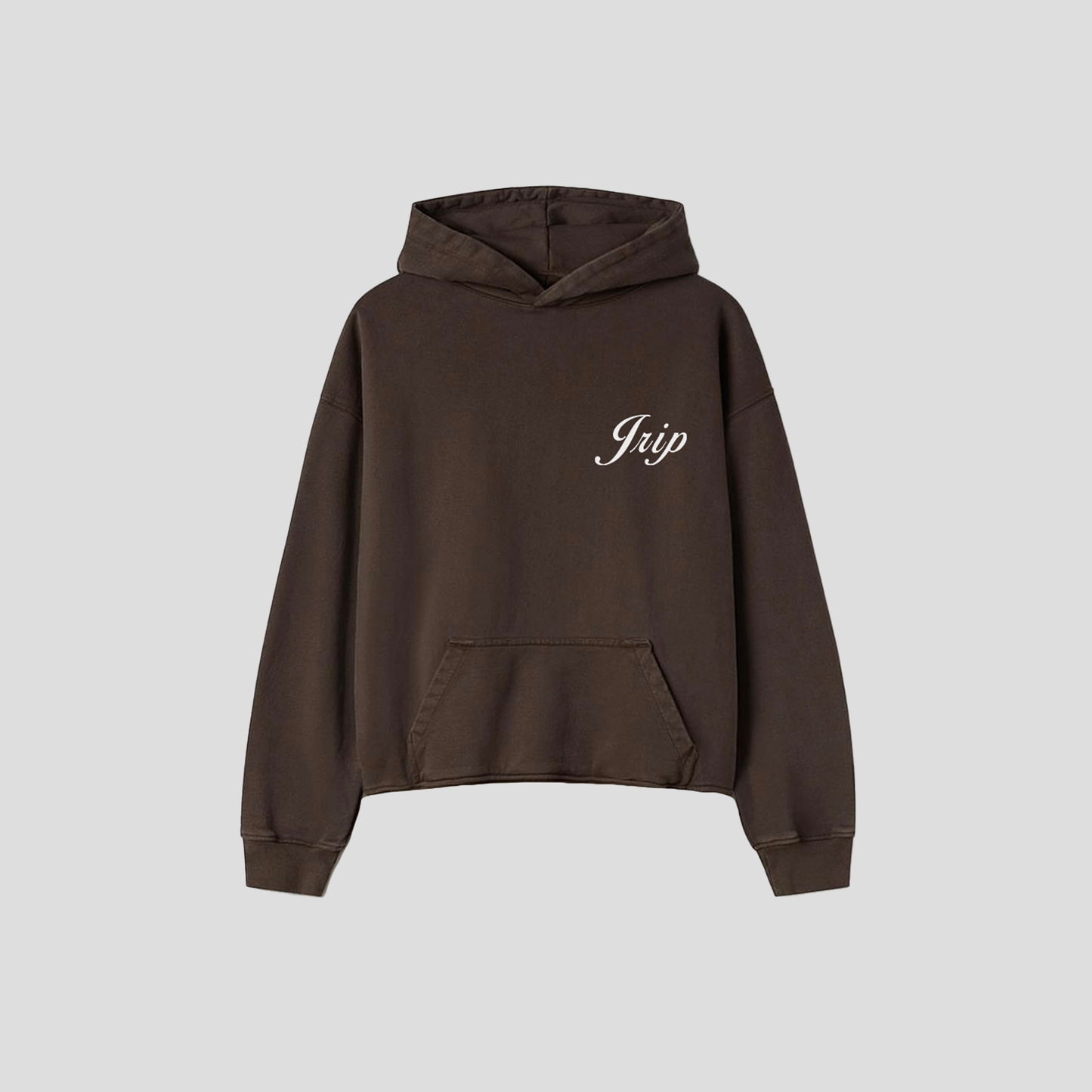 Jrip Cropped Lux Hoodie (BROWN)