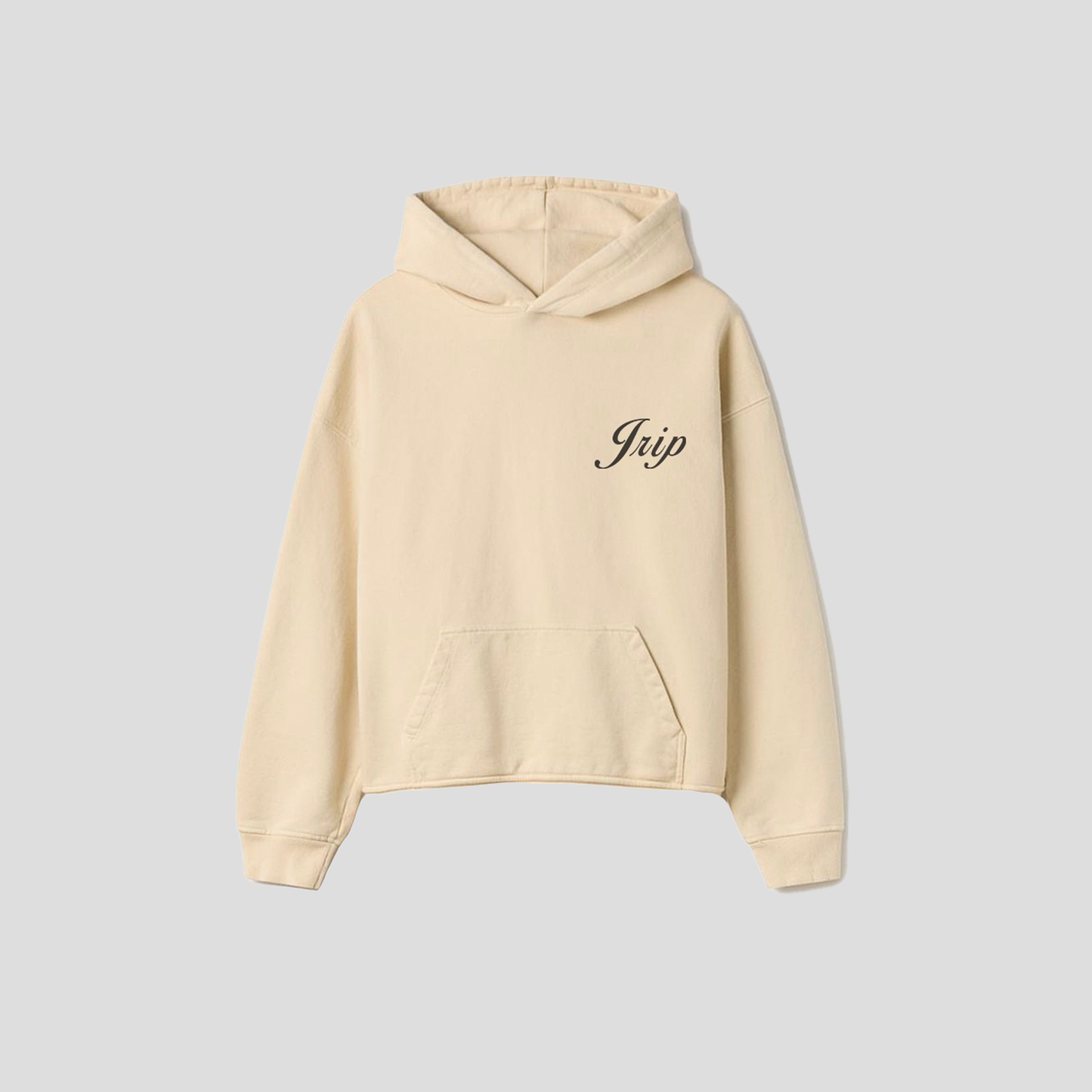 Jrip Cropped Lux Hoodie (CREAM)