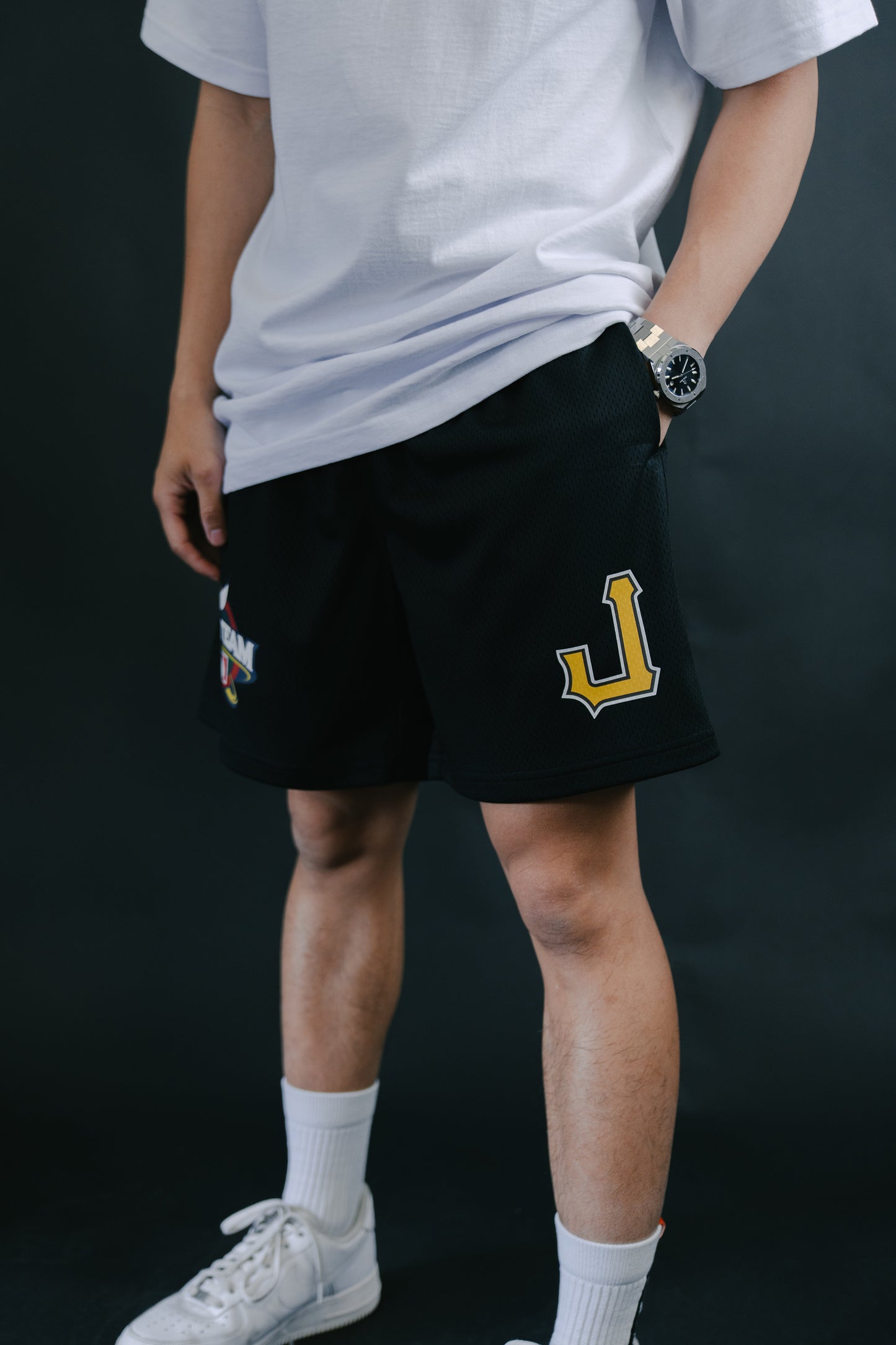 J BURGH MESH SHORTS (BLACK)