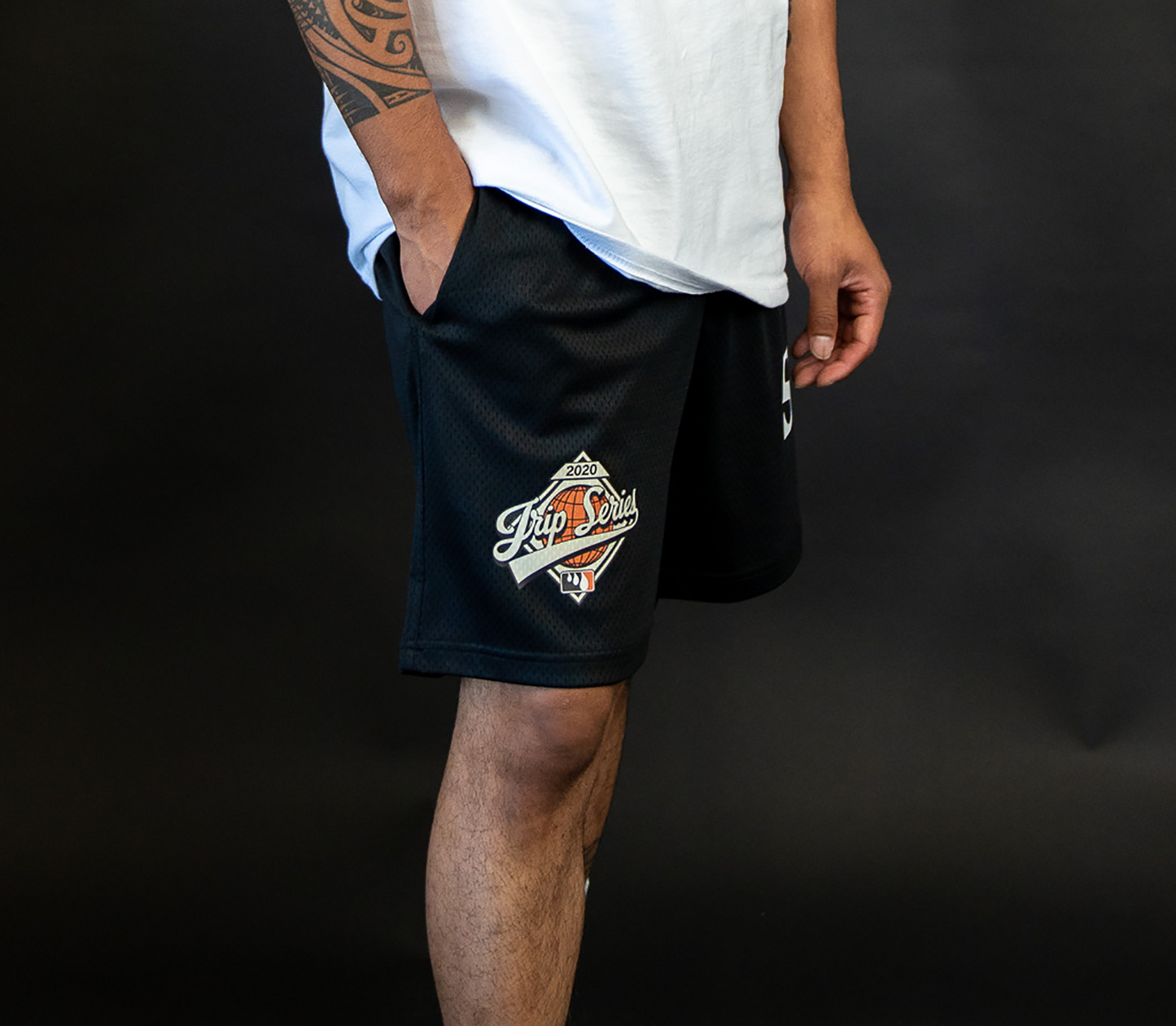 SD DRIP MESH SHORTS (BLACK)