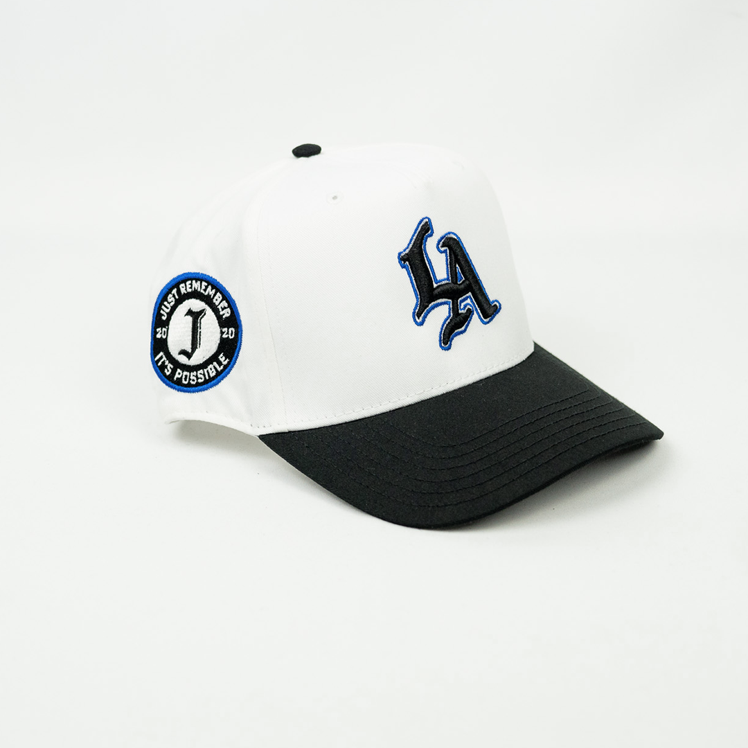 Jrip x LA Snapback Hat (WHITE/BLACK)