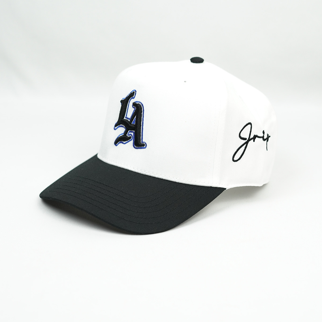 Jrip x LA Snapback Hat (WHITE/BLACK)