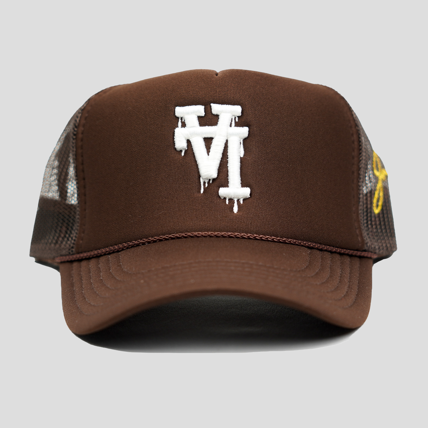 LA Dripping Trucker Hat (BROWN)