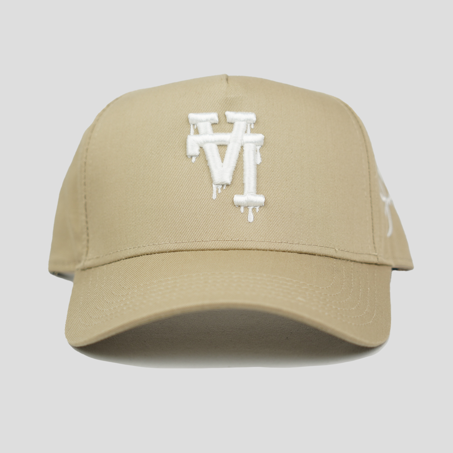 LA Dripping Snapback Hat (KHAKI)