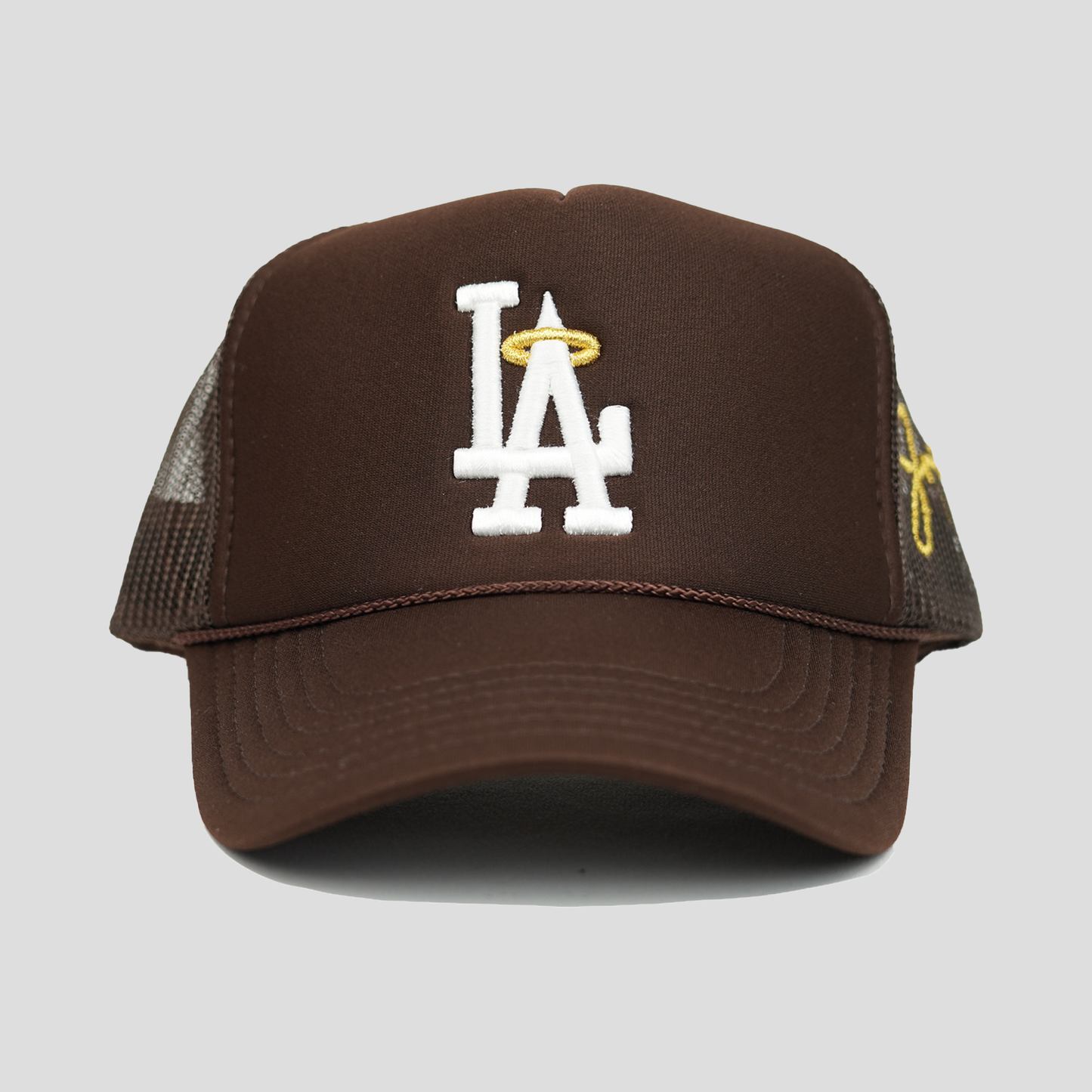 LA Halo Trucker Hat (BROWN)