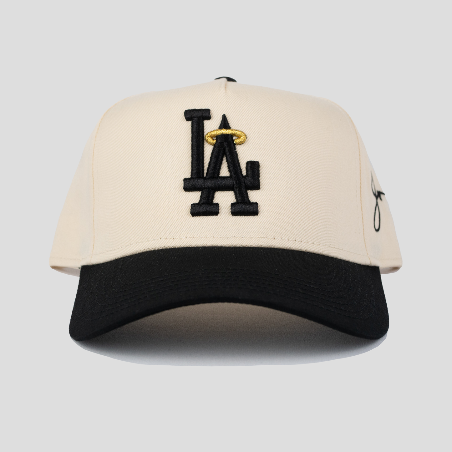 LA Halo Snapback Hat (CREAM/BLACK)
