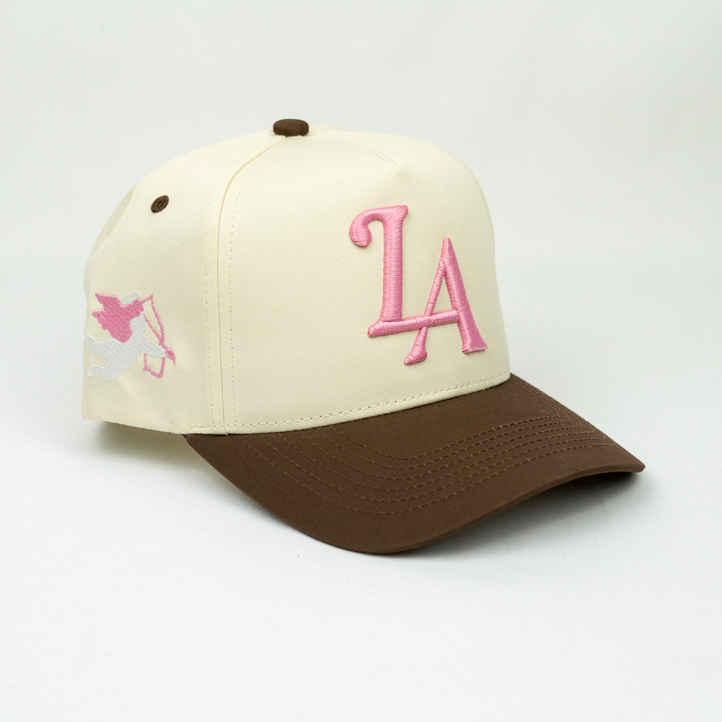 LA Angel Snapback Hat (CREAM/BROWN)