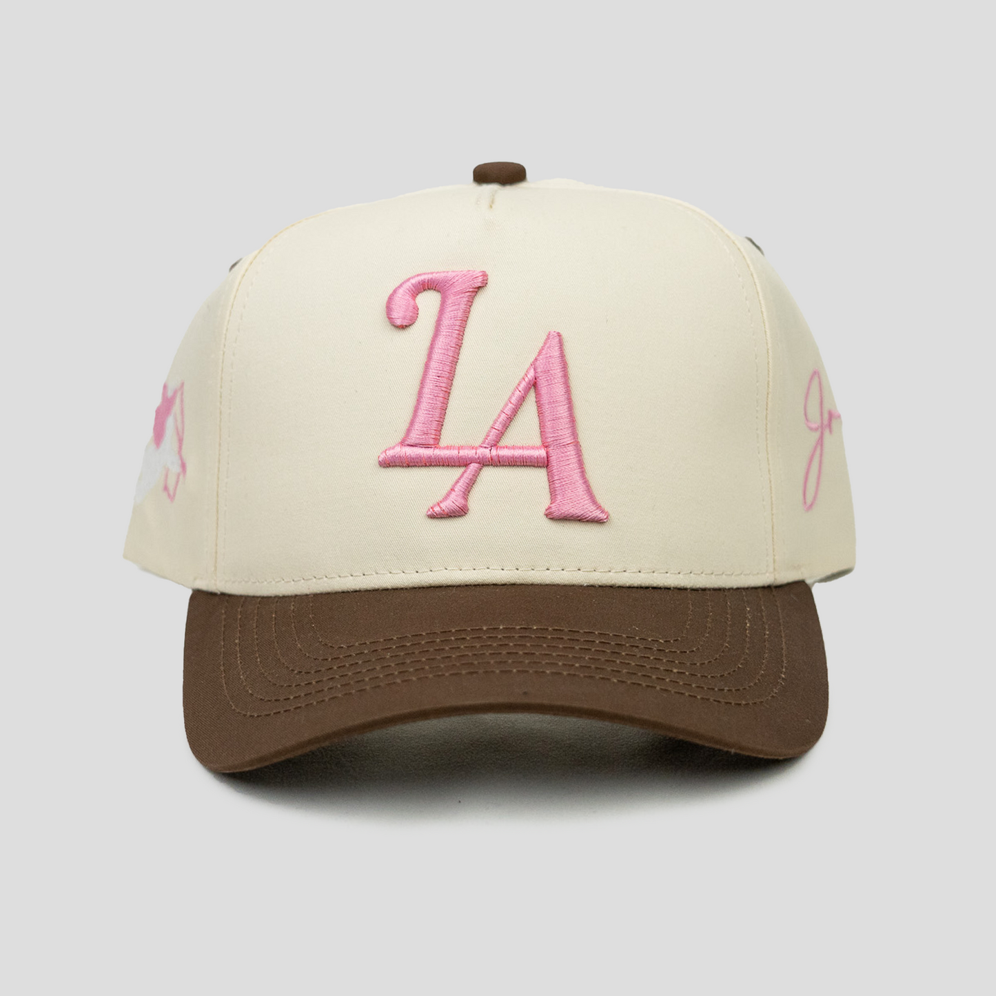 LA Angel Snapback Hat (CREAM/BROWN)