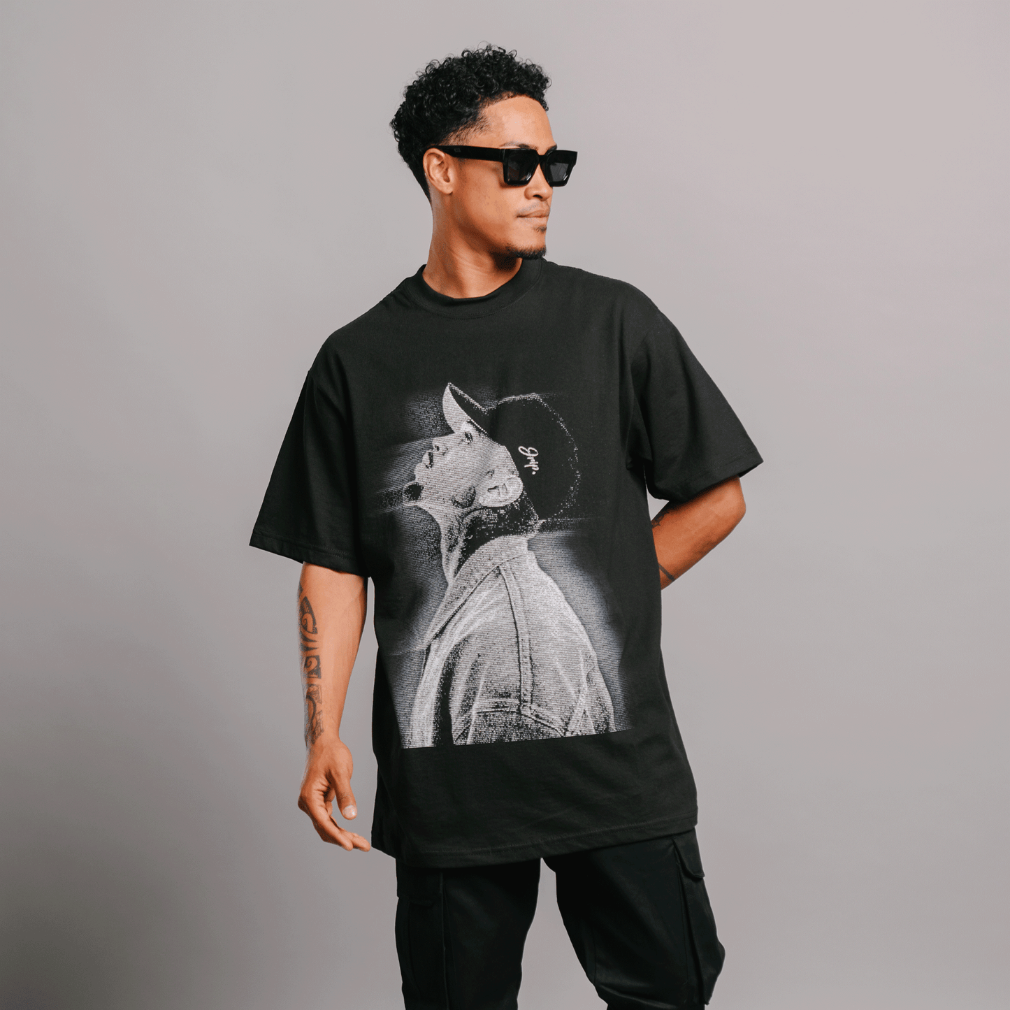 C-Breezy Blur Tee (BLACK)