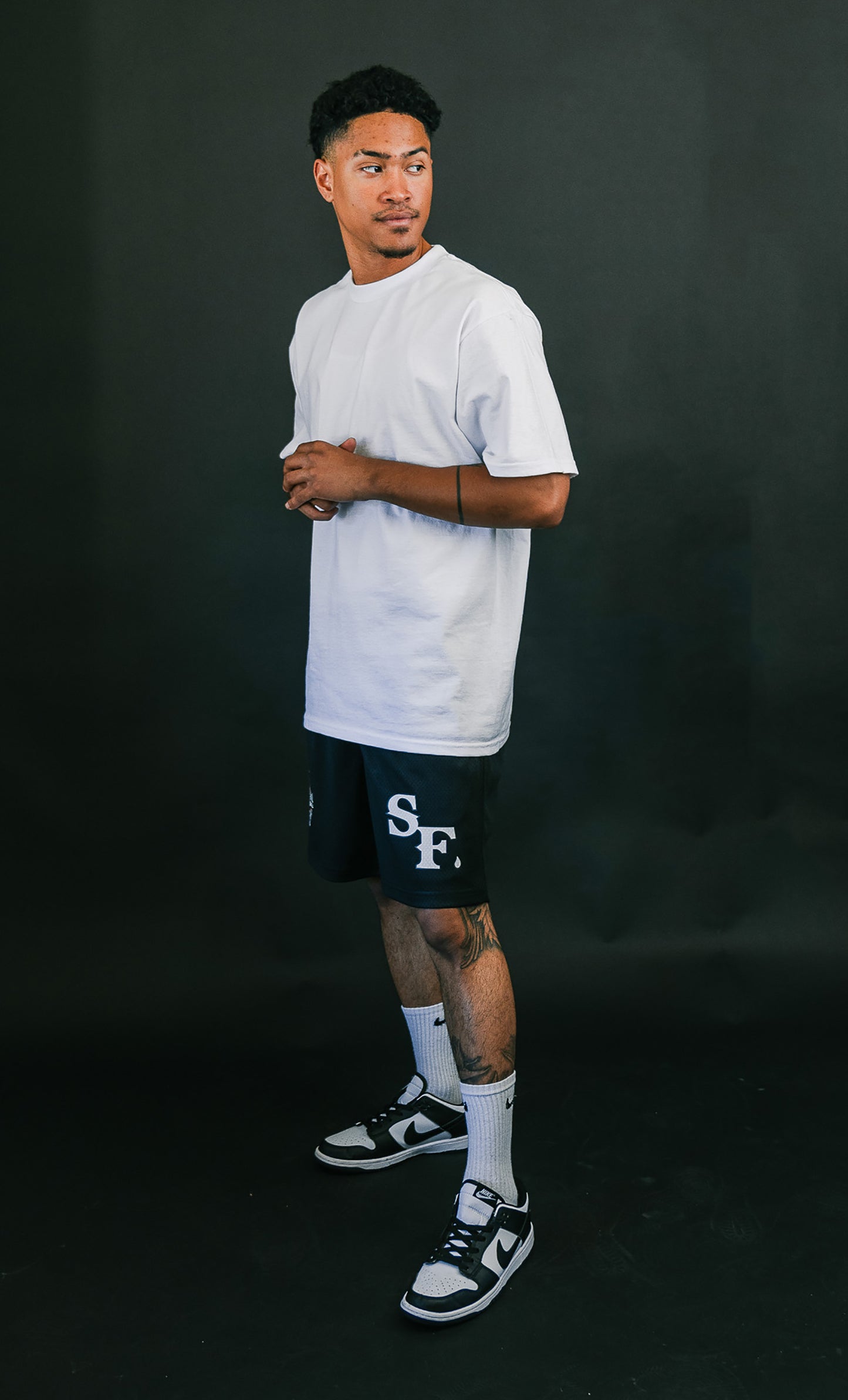 SF DRIP MESH SHORTS (BLACK)