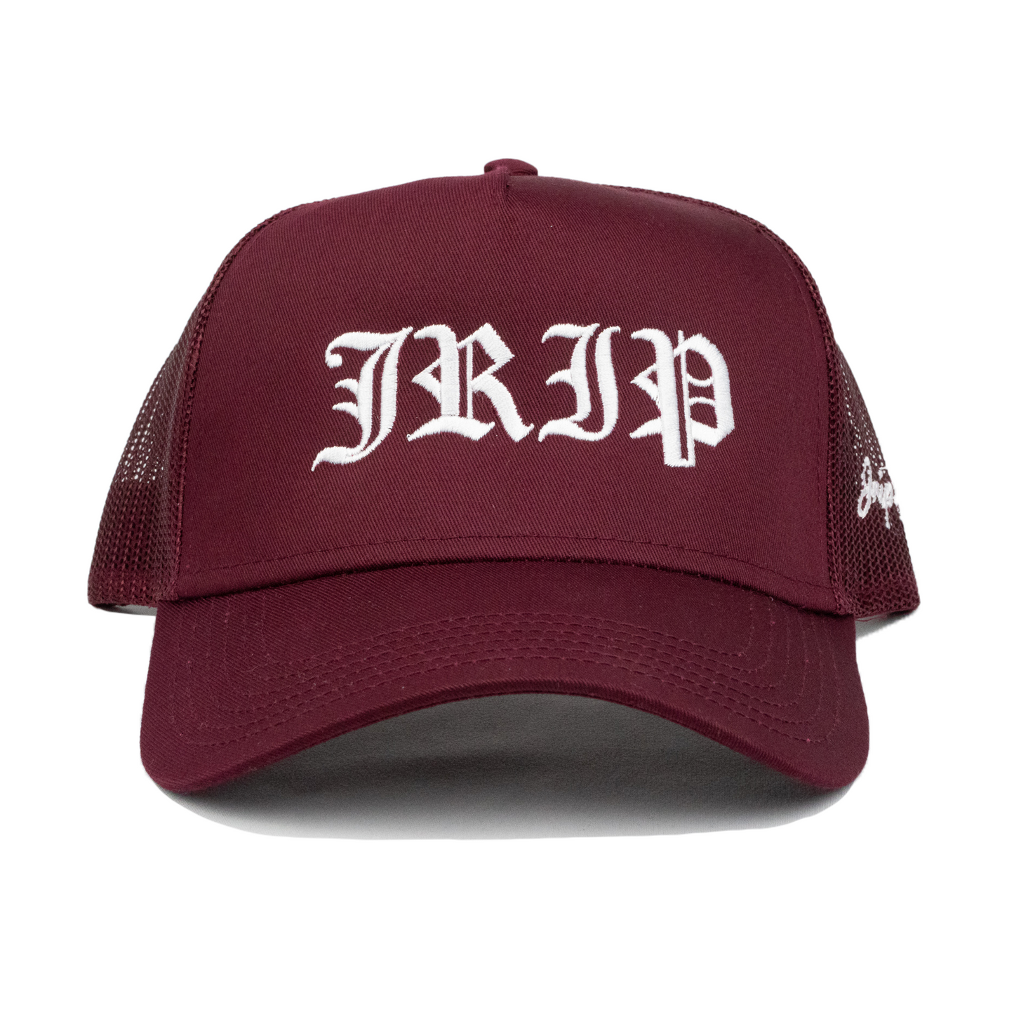 Jrip Script Structured Trucker Hat (MAROON)