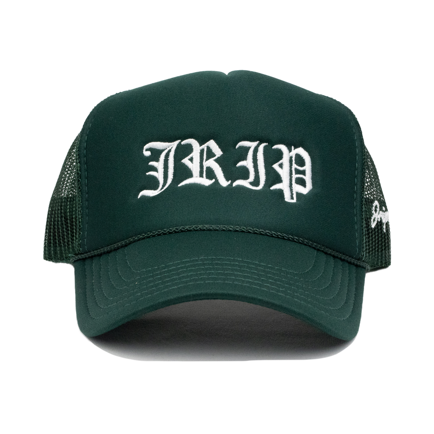 Jrip Script Trucker Hat (GREEN)