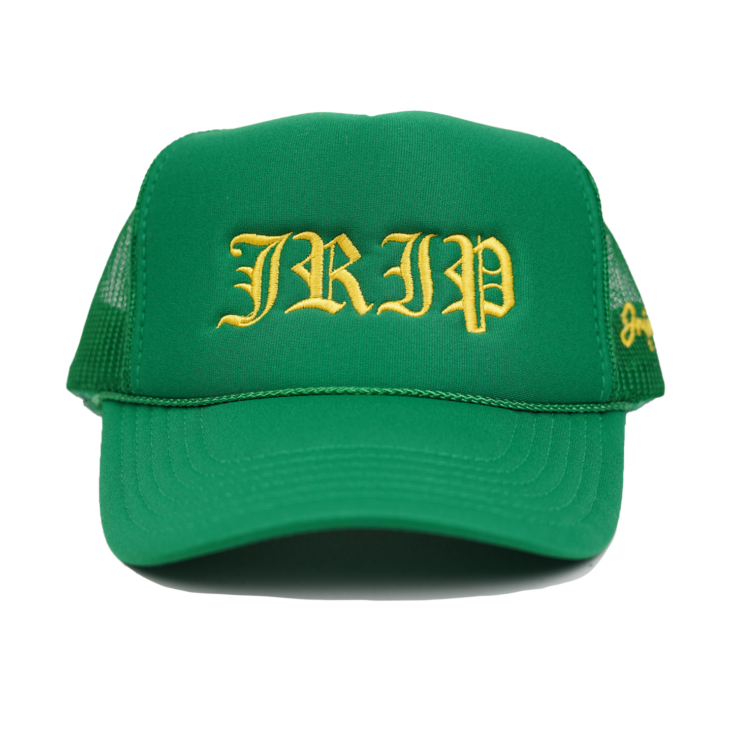 Jrip Script Trucker Hat (KELLY GREEN)