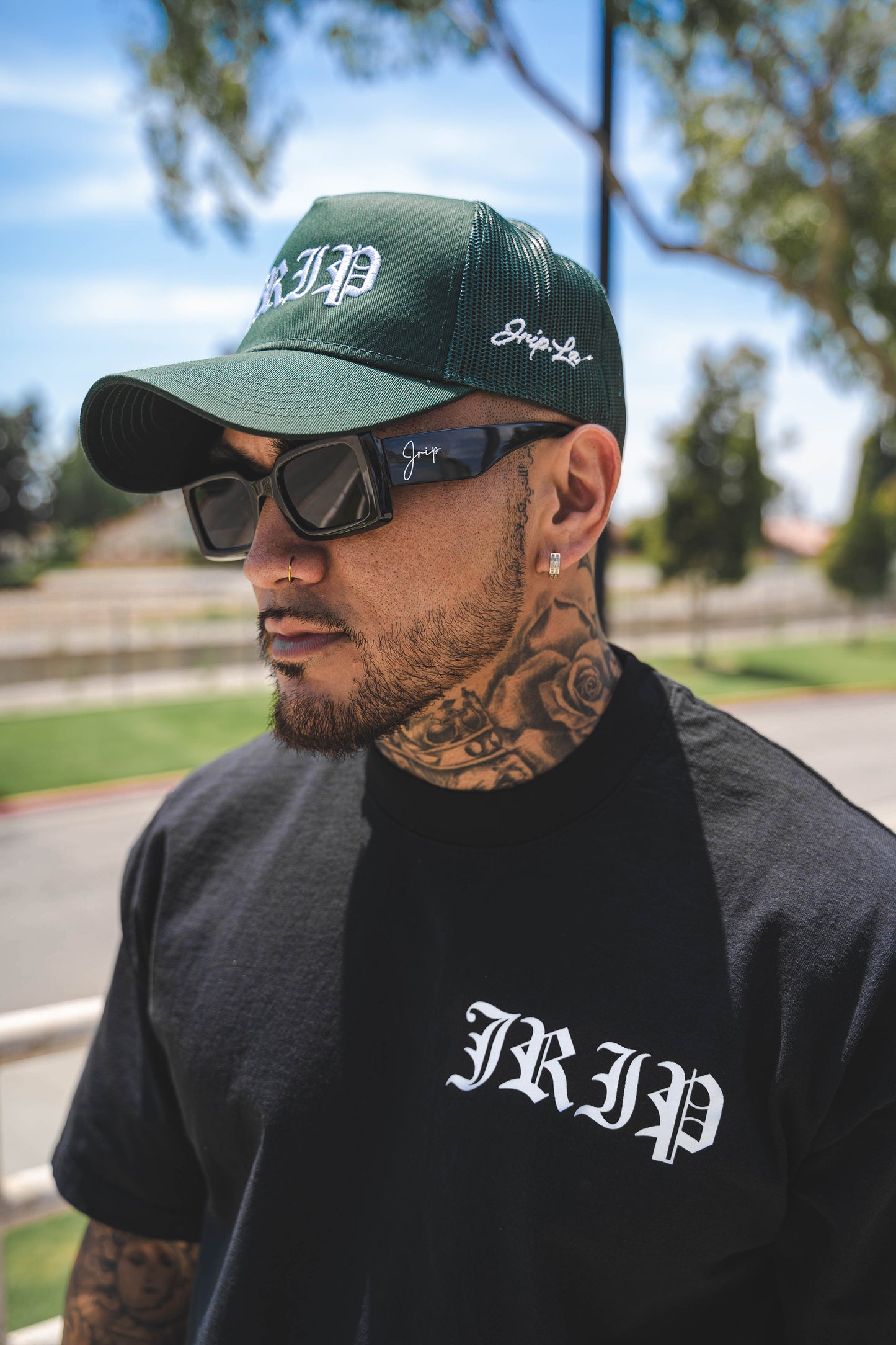 Jrip Script Structured Trucker Hat (GREEN)