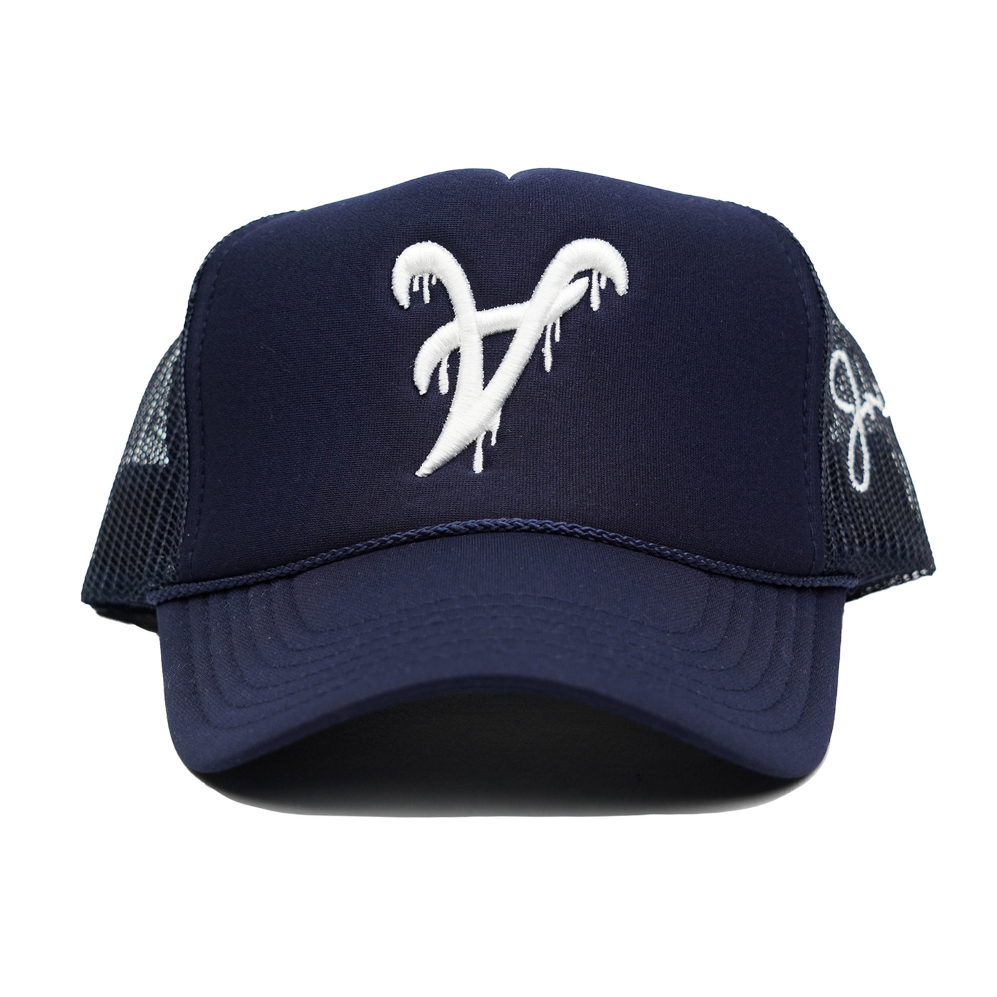 ATL Dripping Trucker Hat (NAVY/WHITE)