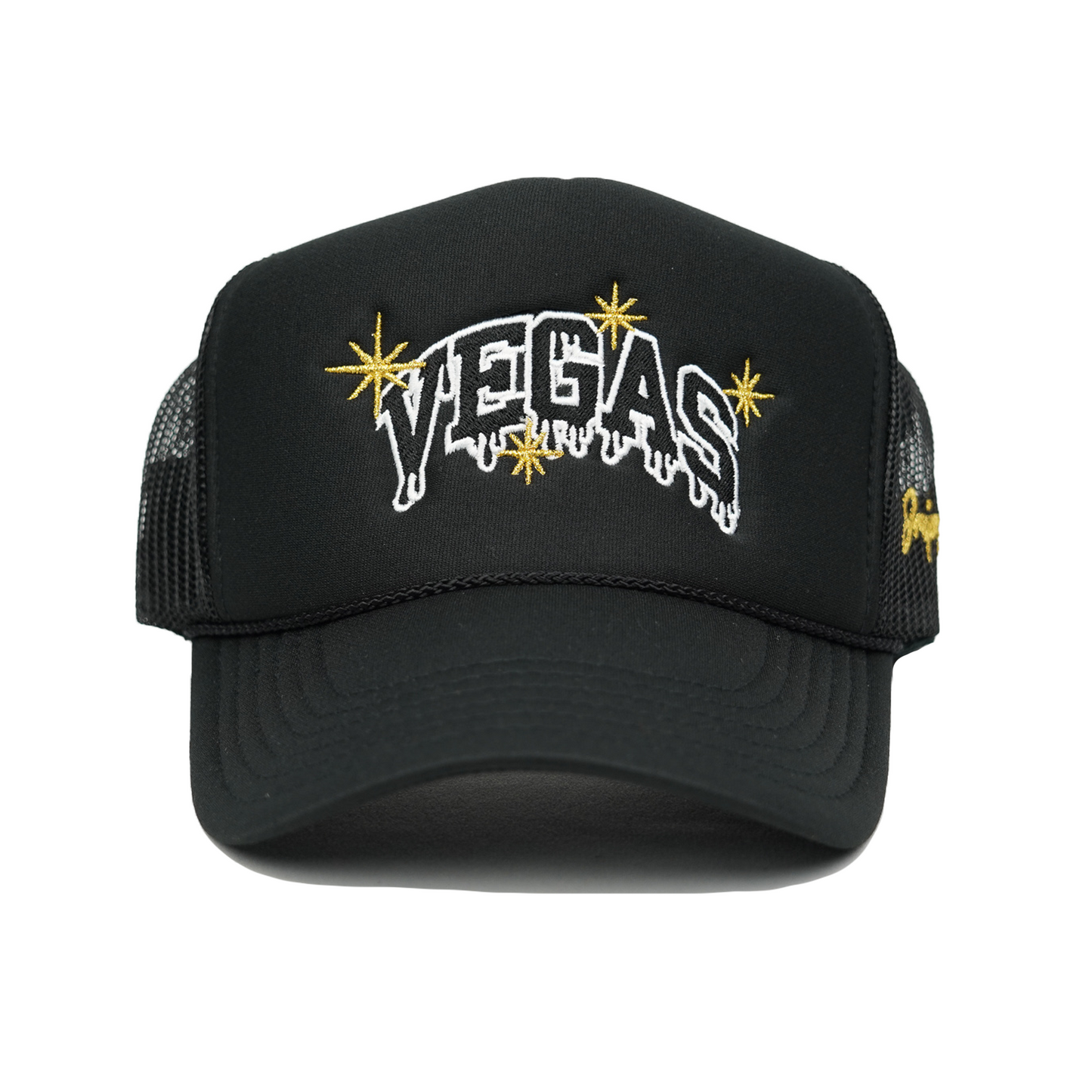 Vegas Dripping Trucker Hat (BLACK/GOLD)
