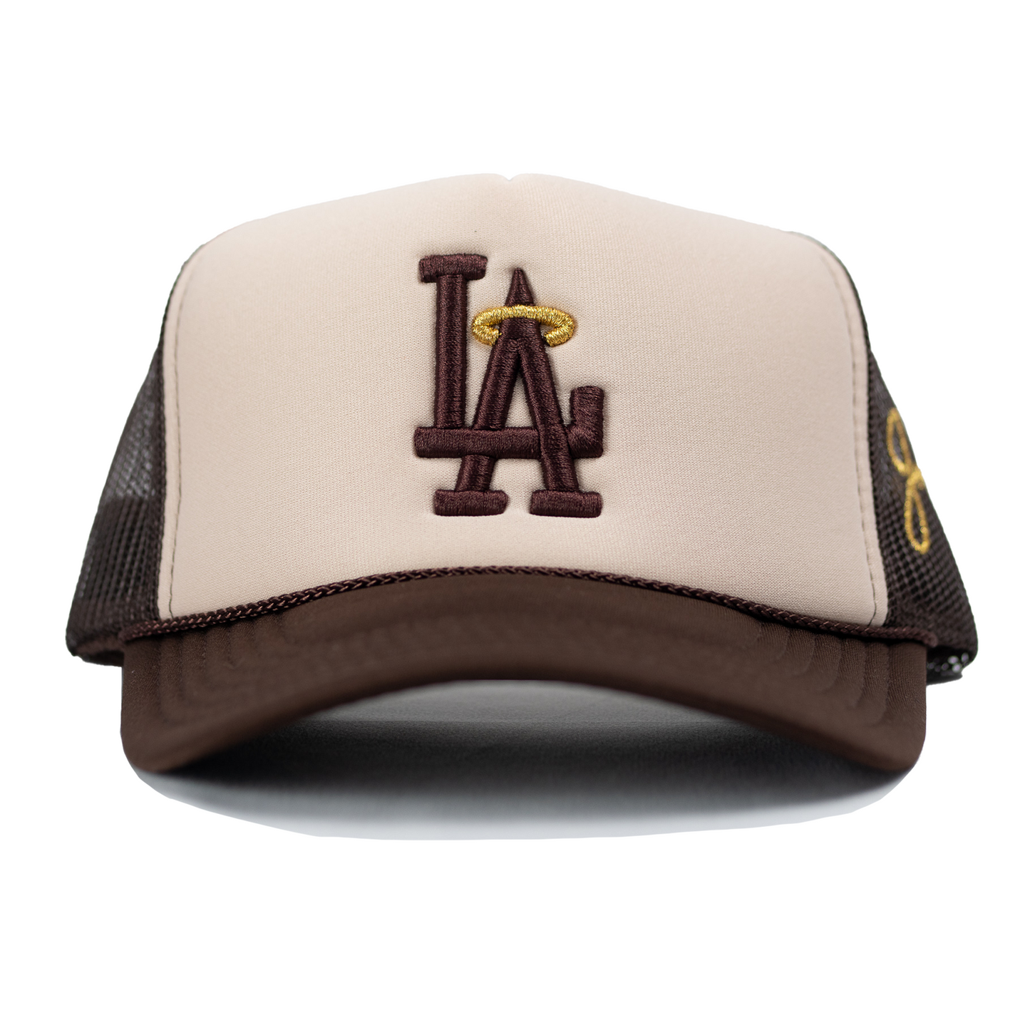 LA Halo Trucker Hat (TWO-TONE BROWN/TAN)