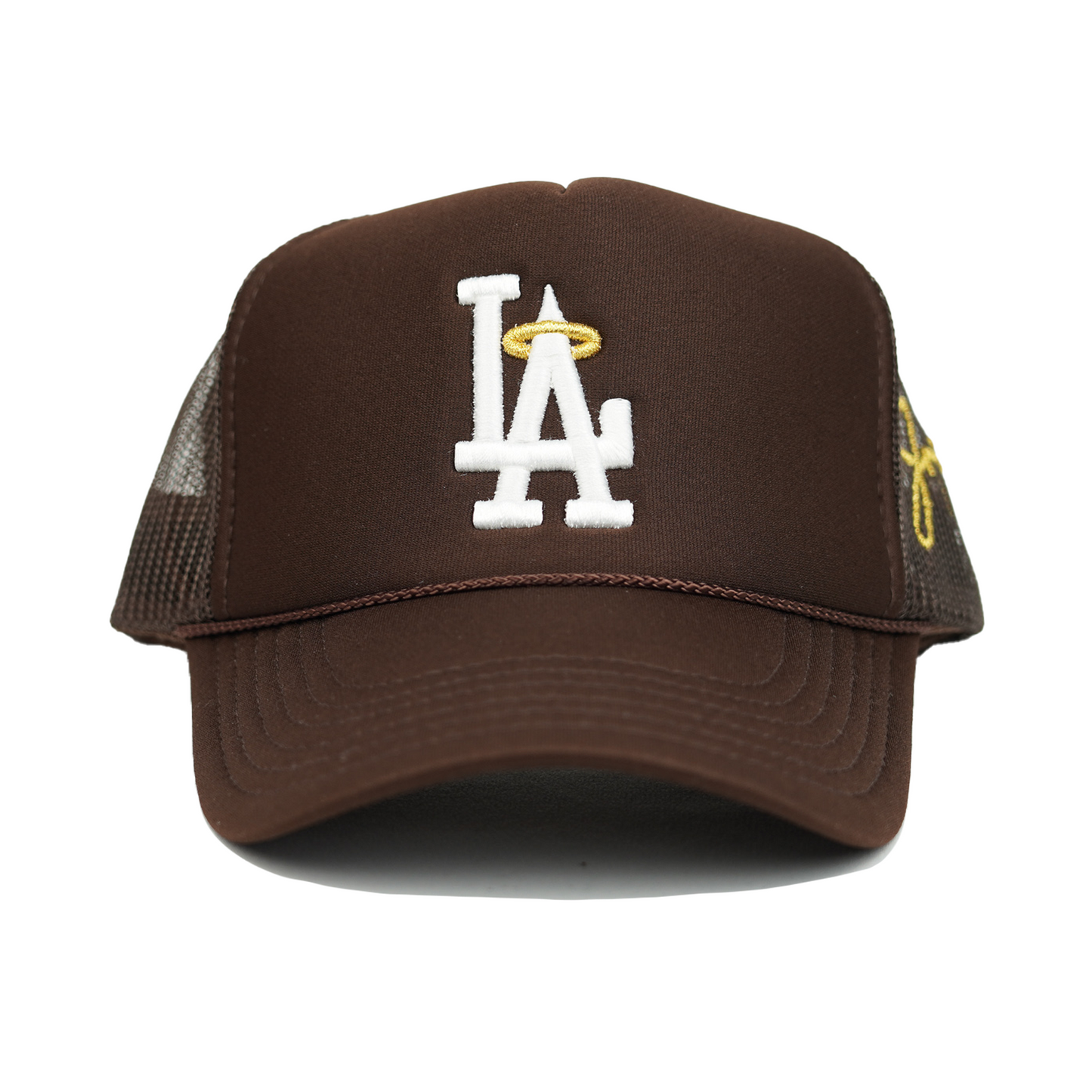 LA Halo Trucker Hat (BROWN)
