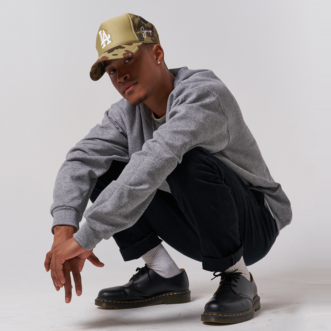 LA Halo Trucker Hat (CAMO GREEN)