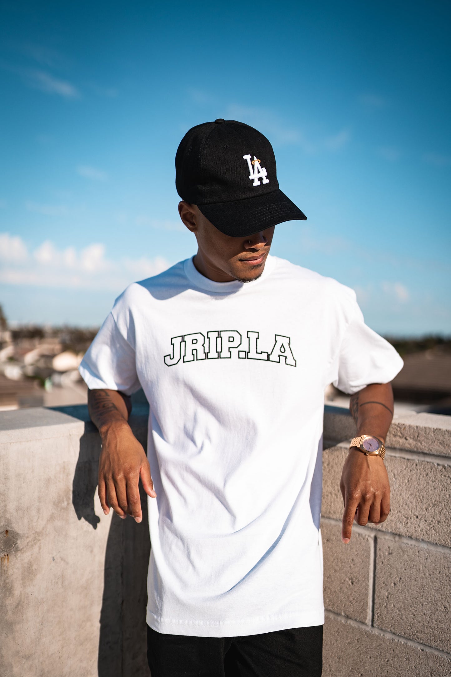 LA Halo Dad Hat (BLACK)
