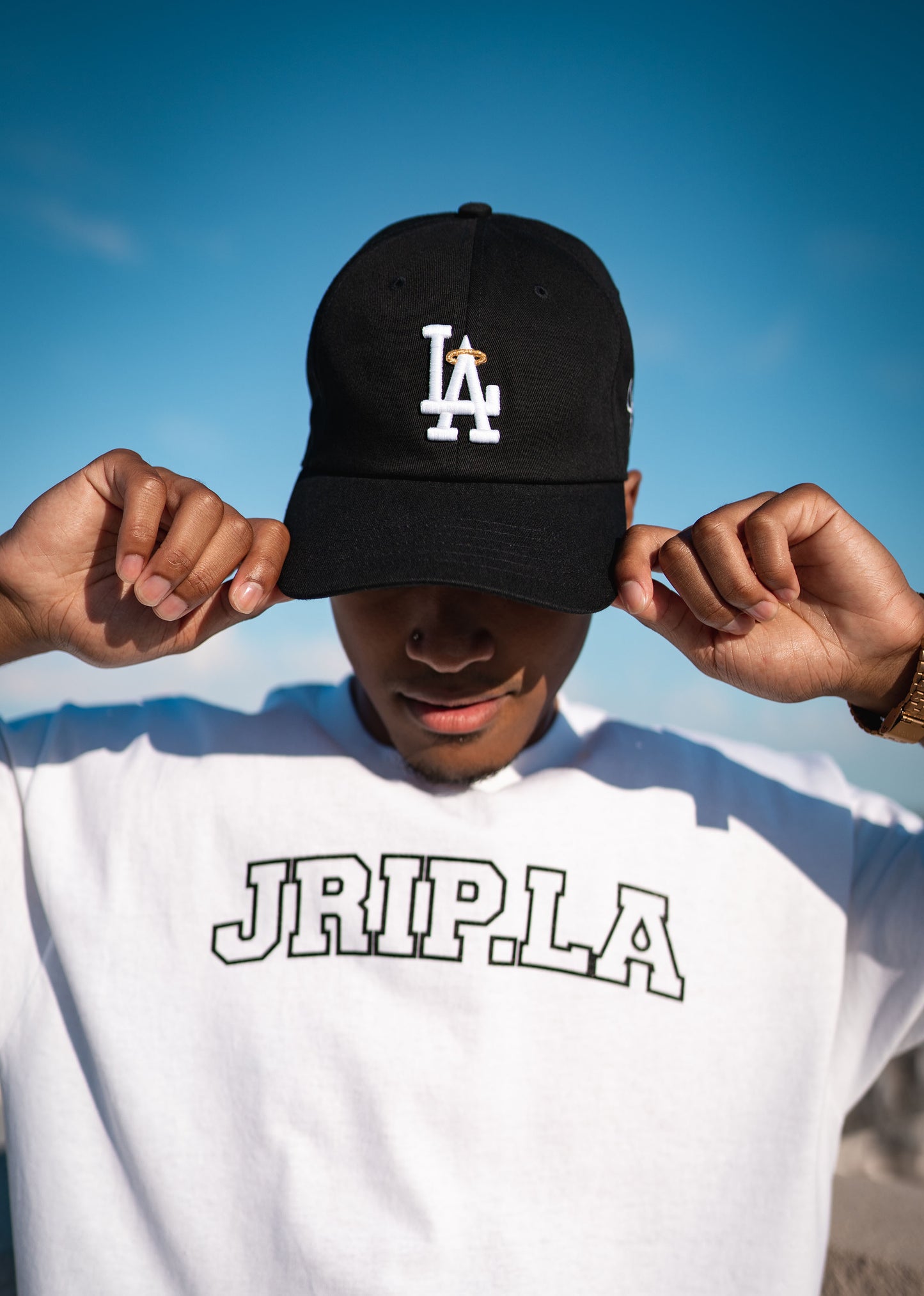 LA Halo Dad Hat (BLACK)