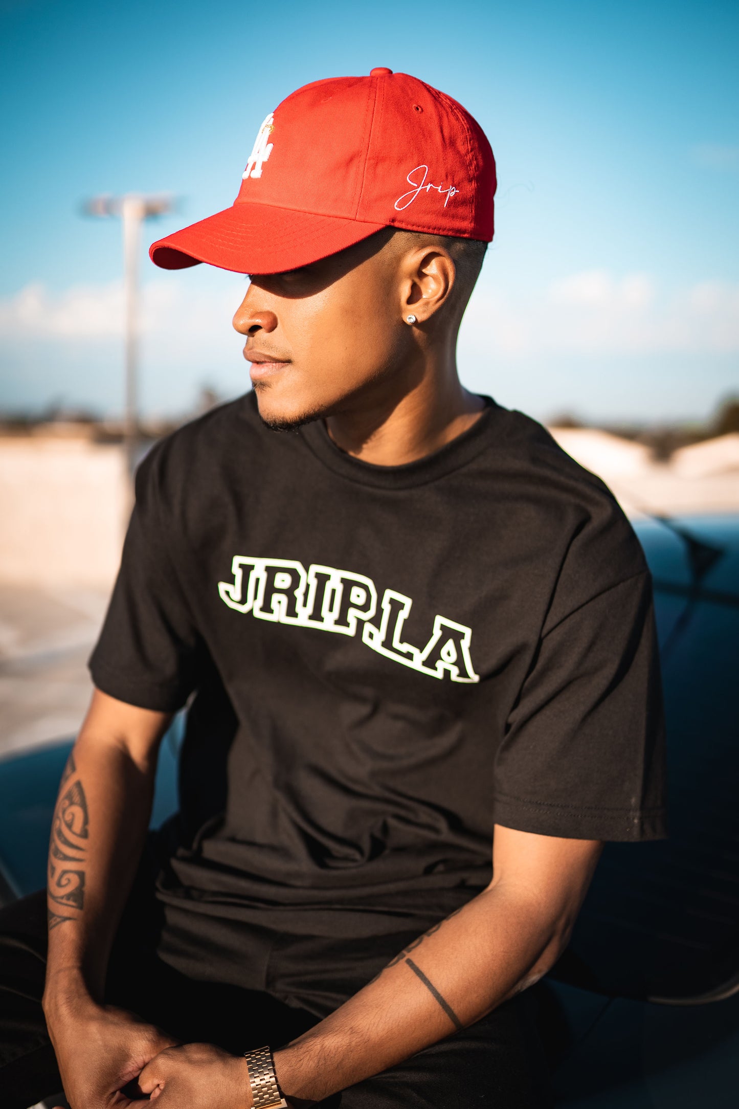 LA Halo Dad Hat (RED)