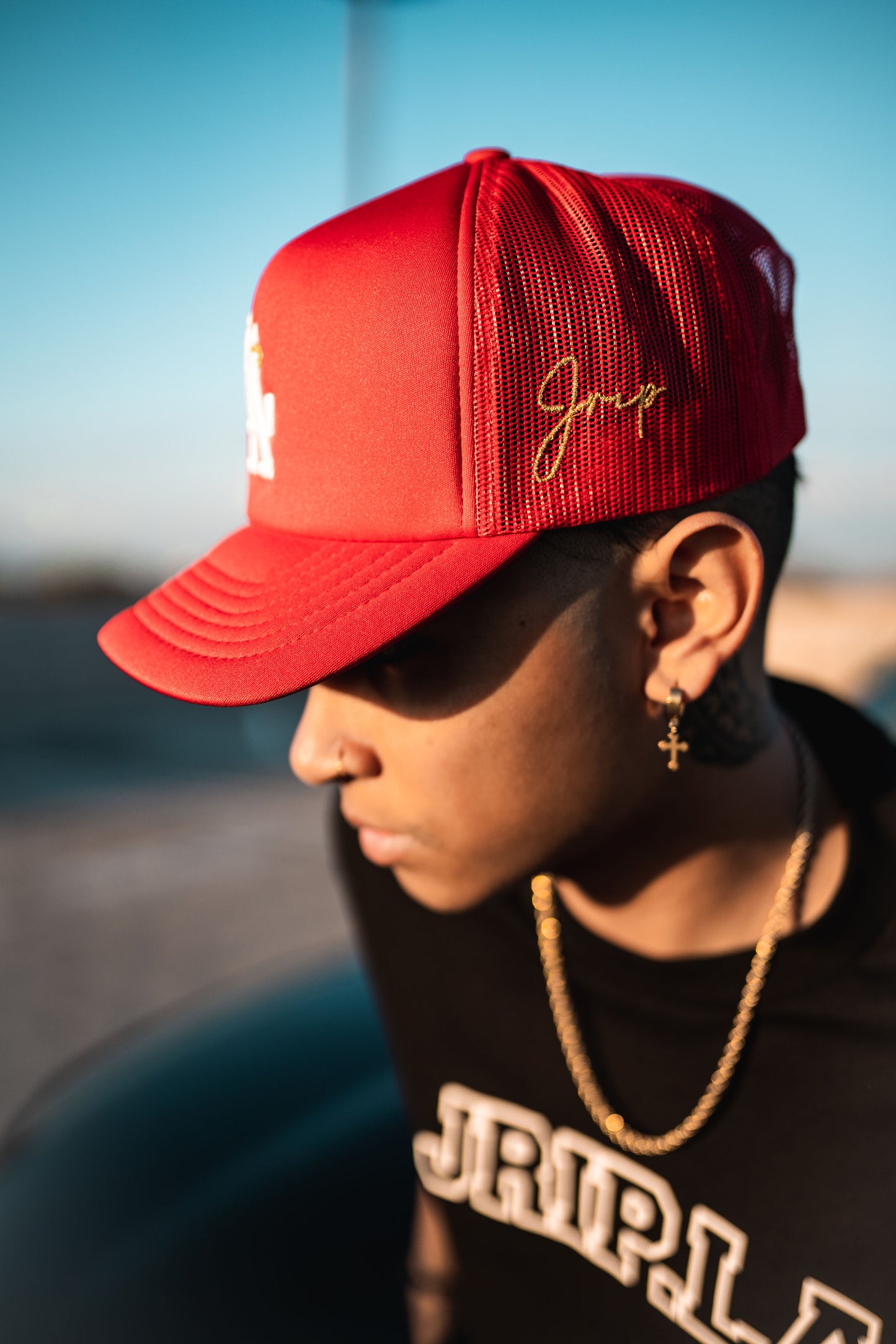 LA Halo Trucker Hat (RED)