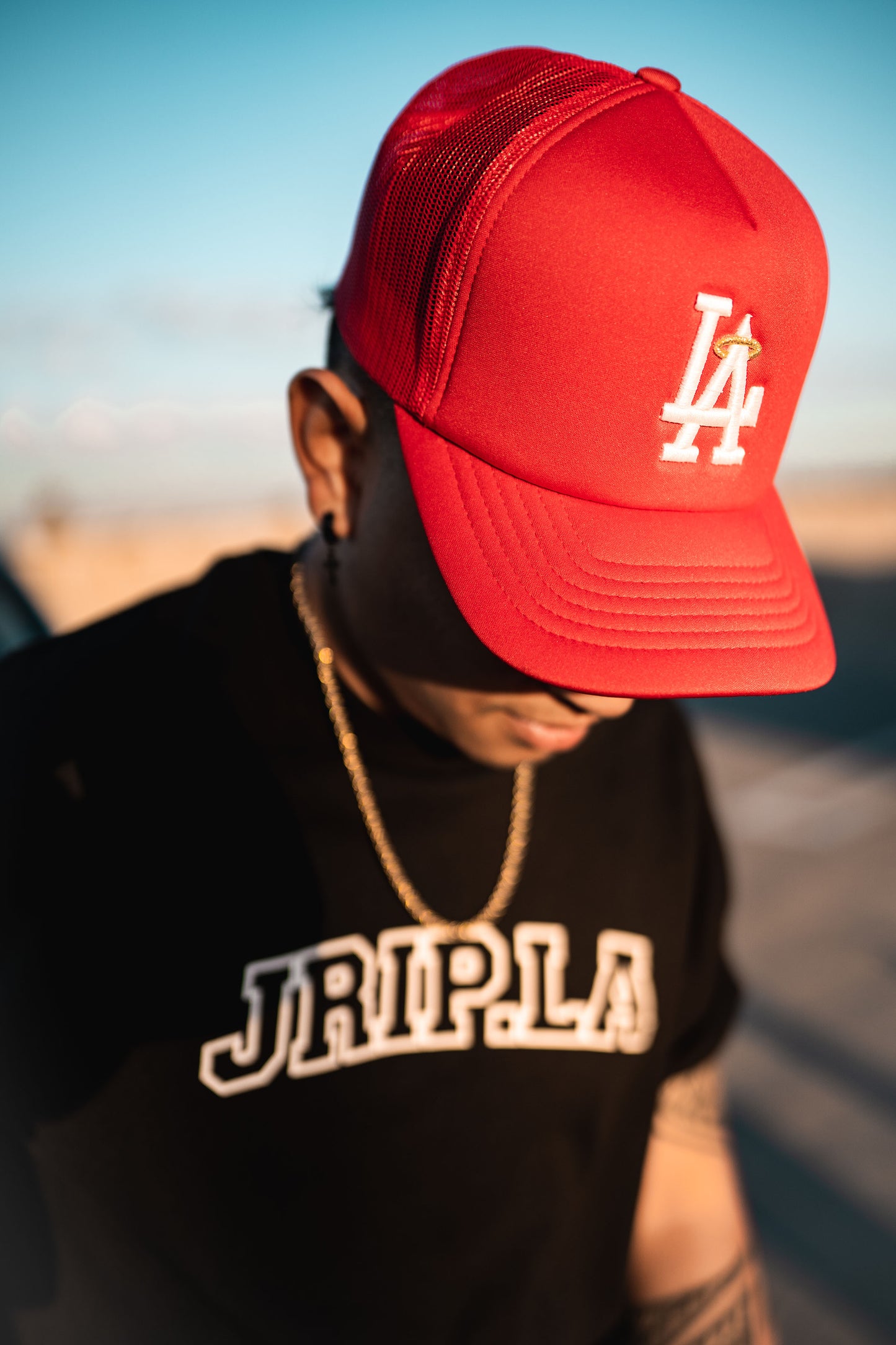 LA Halo Trucker Hat (RED)