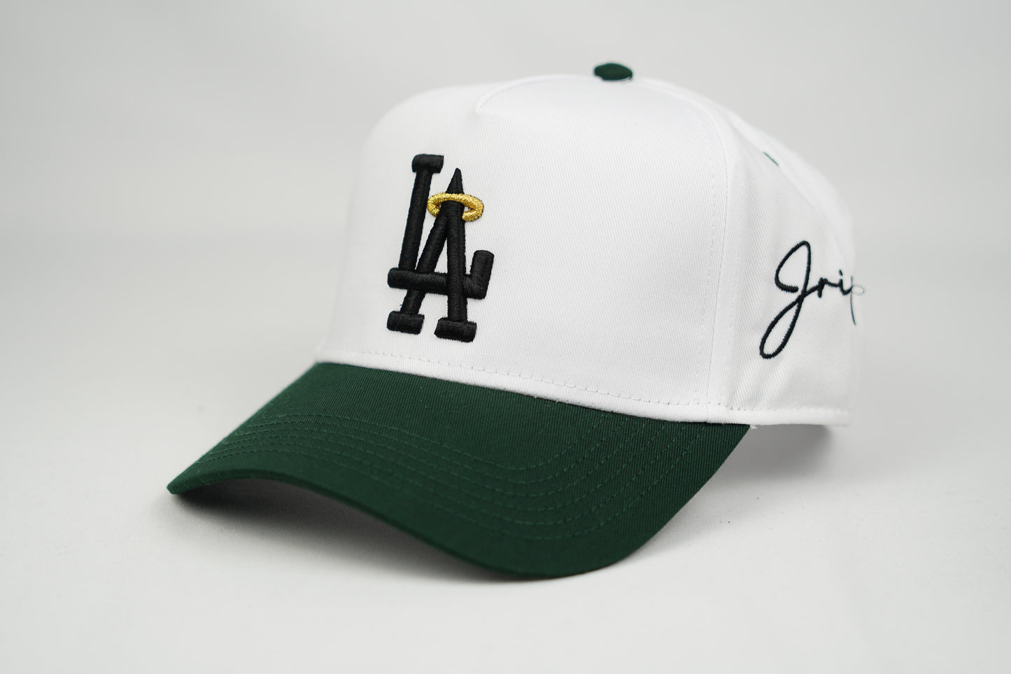 LA Halo Two-Tone Snapback Hat (WHITE/GREEN)