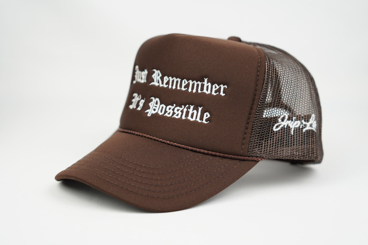 Just Remember It's Possible Trucker Hat (BROWN)
