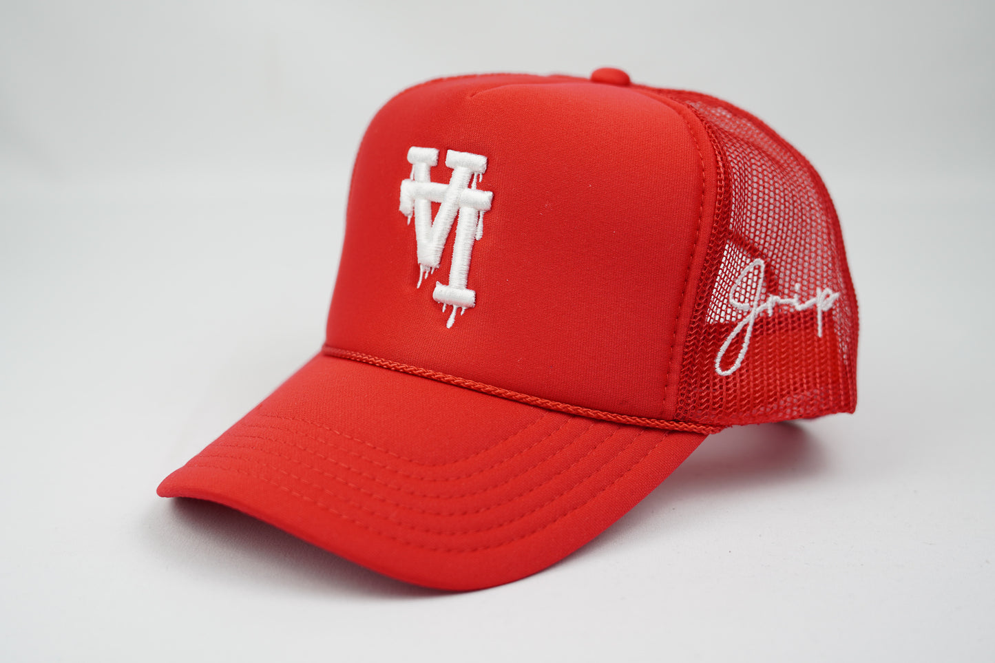 LA Dripping Trucker Hat (RED)