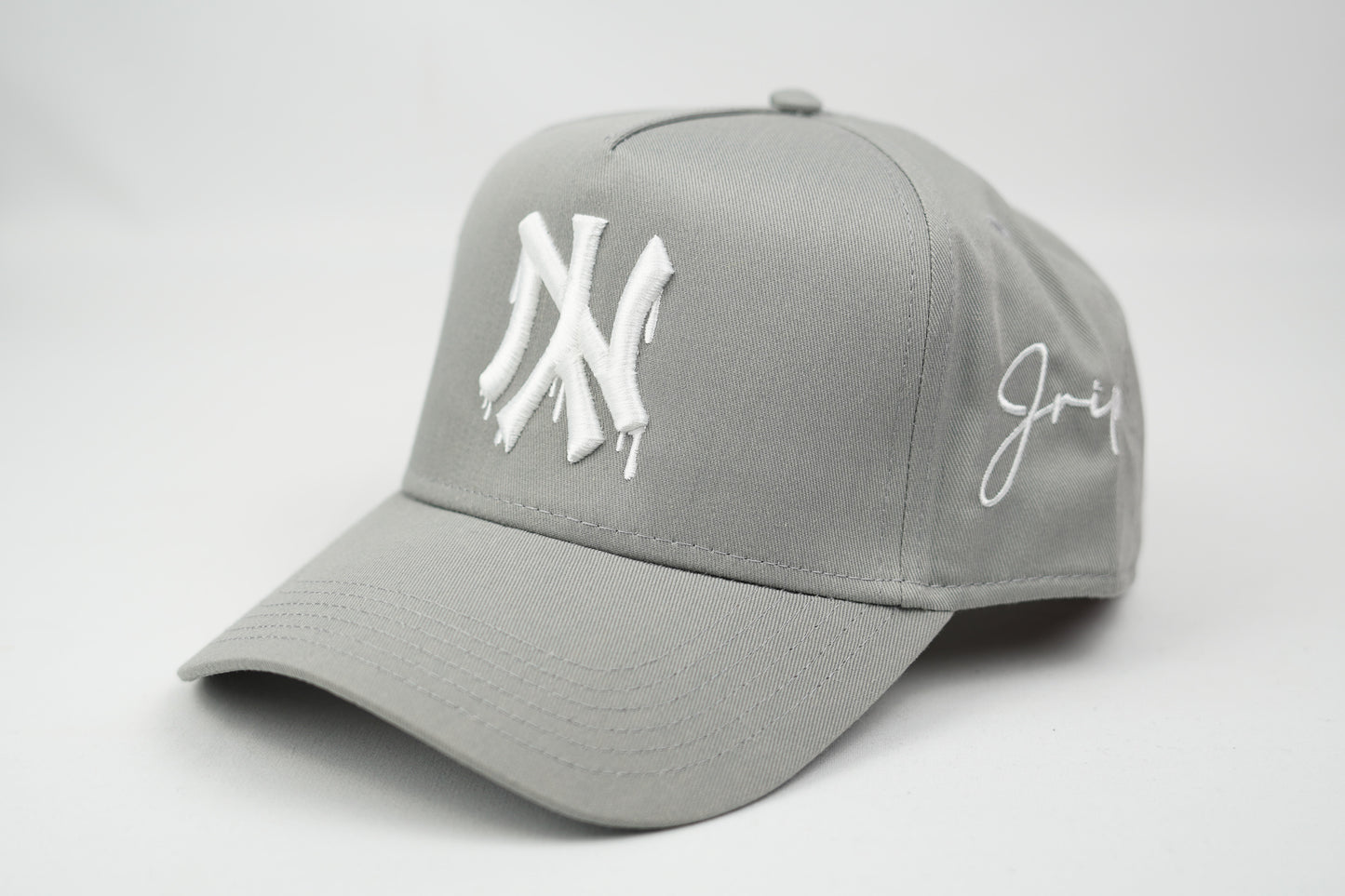 NY Dripping Snapback Hat (GREY)
